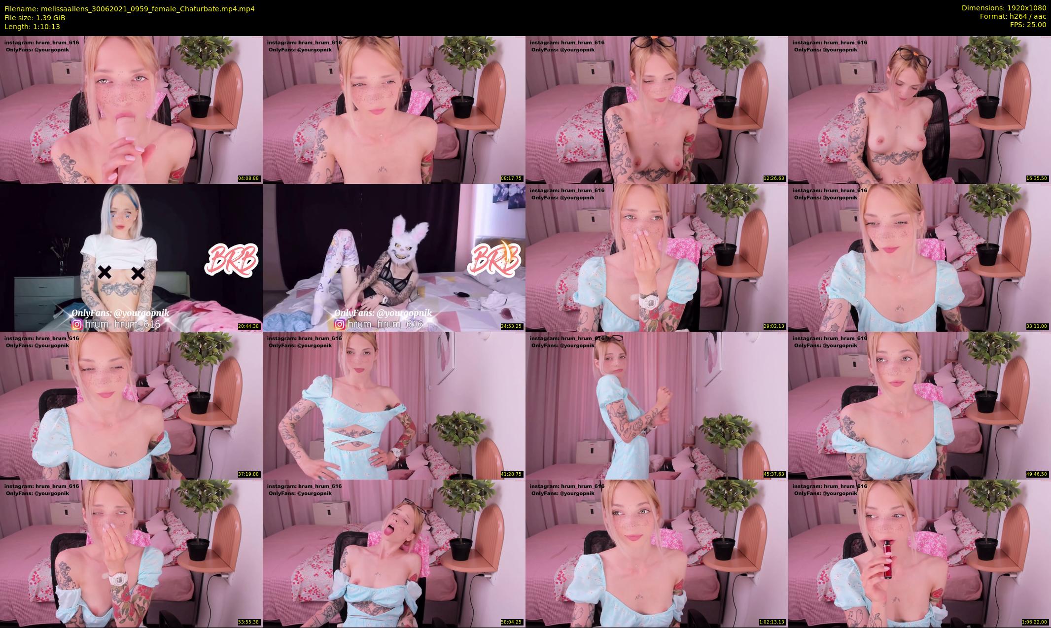melissaallens — 71 minute Chaturbate female cam show recording, 1080p, Jun 30, 2021