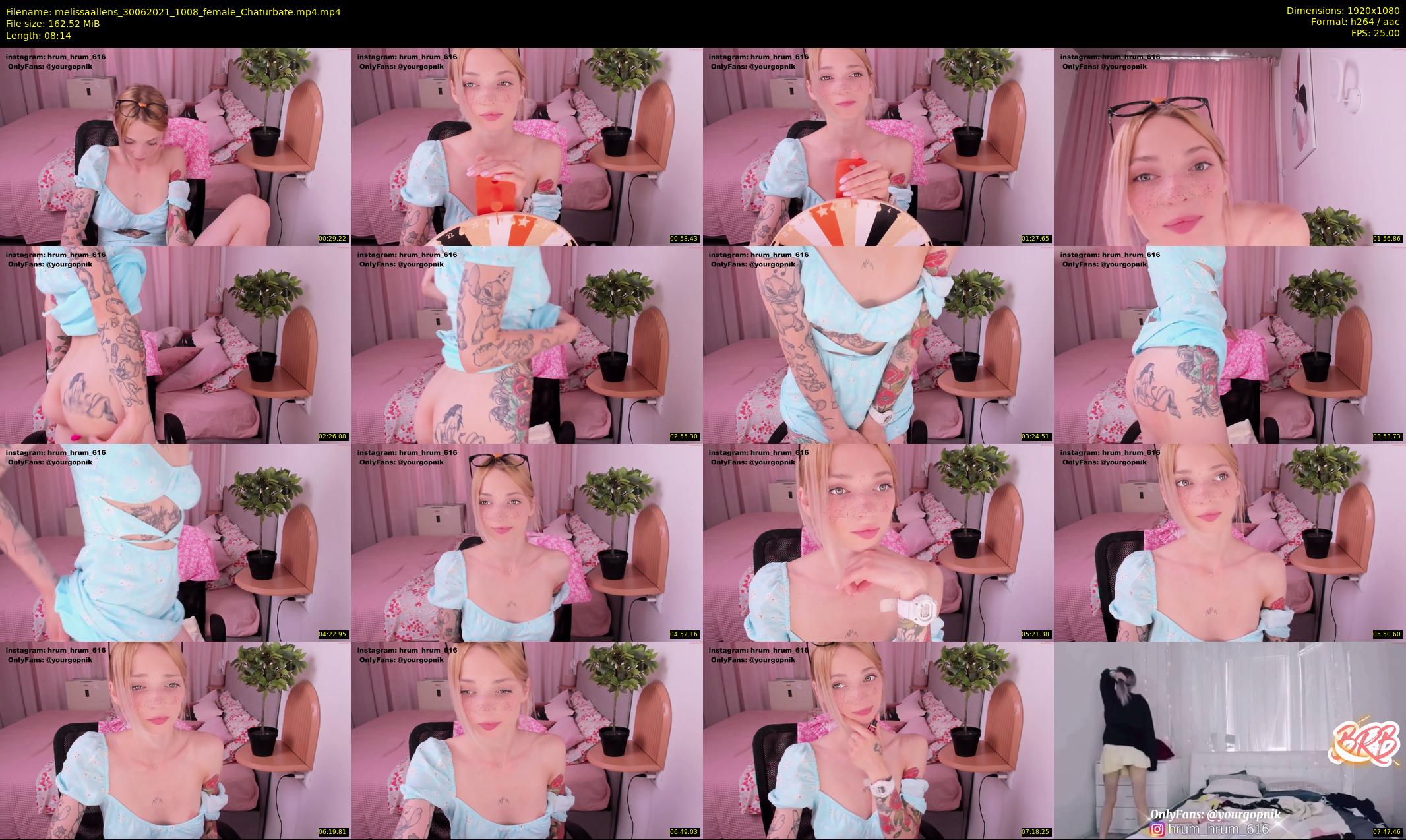 melissaallens — 9 minute Chaturbate female cam show recording, 1080p, Jun 30, 2021