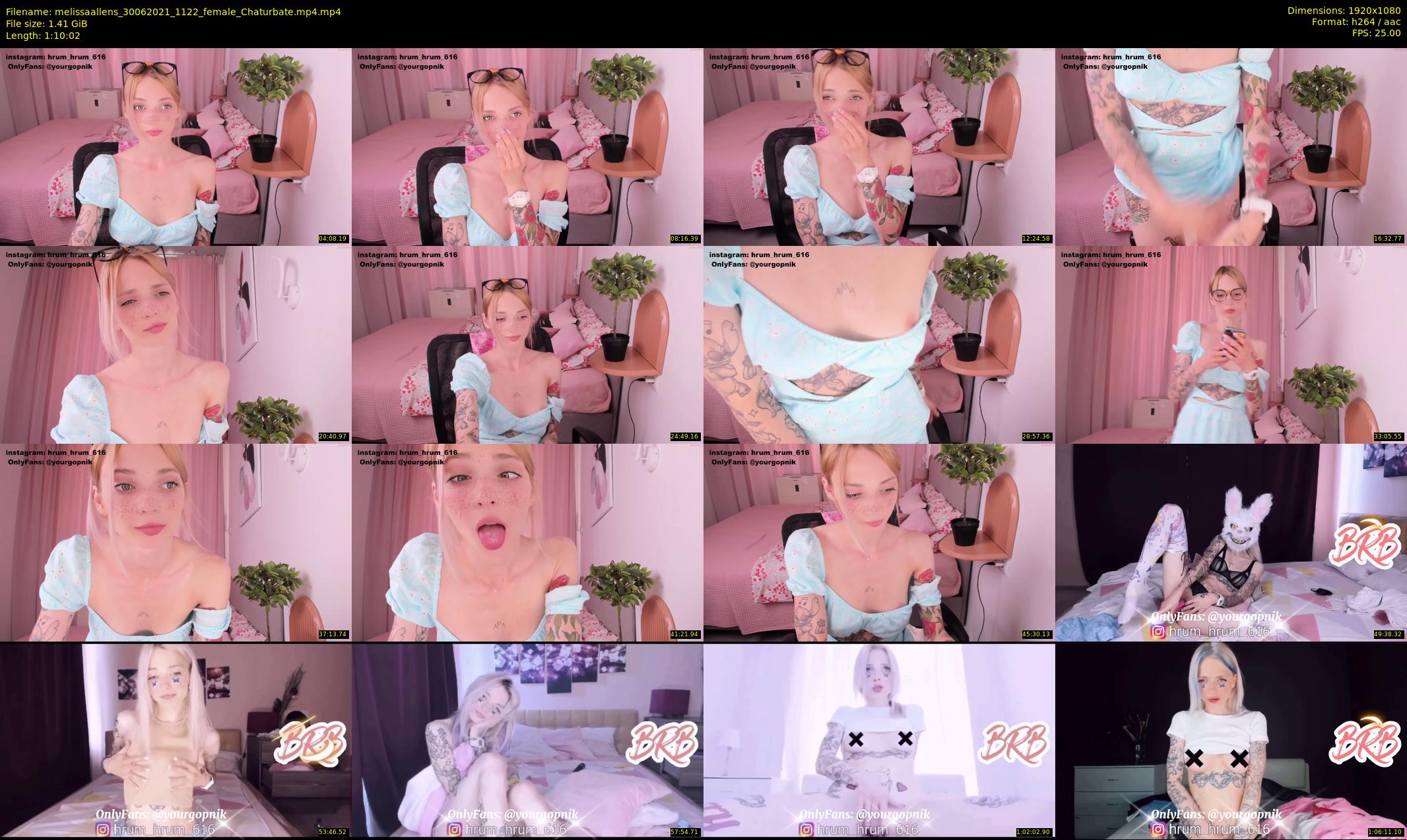 melissaallens — 71 minute Chaturbate female cam show recording, 1080p, Jun 30, 2021