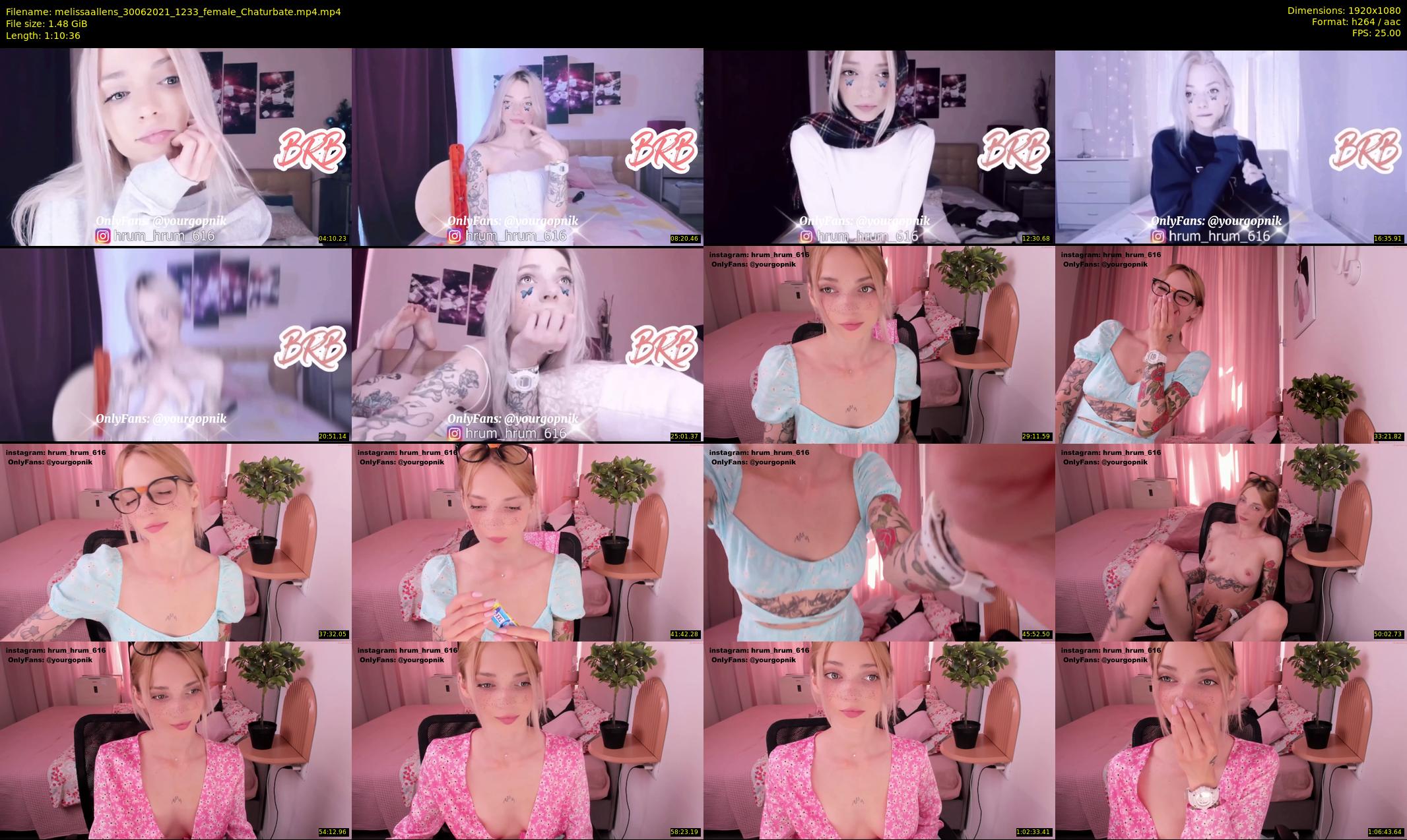 melissaallens — 71 minute Chaturbate female cam show recording, 1080p, Jun 30, 2021