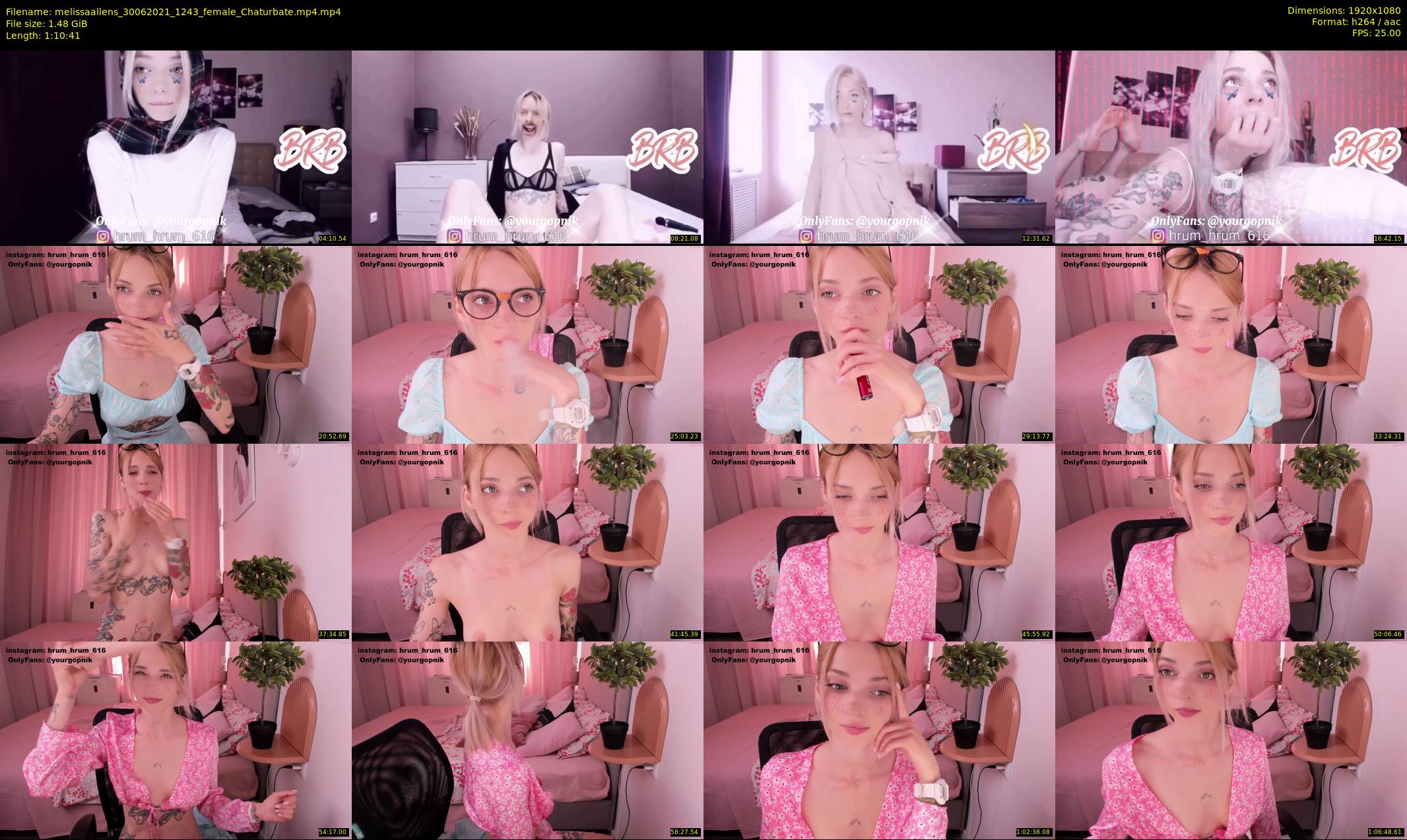 melissaallens — 71 minute Chaturbate female cam show recording, 1080p, Jun 30, 2021