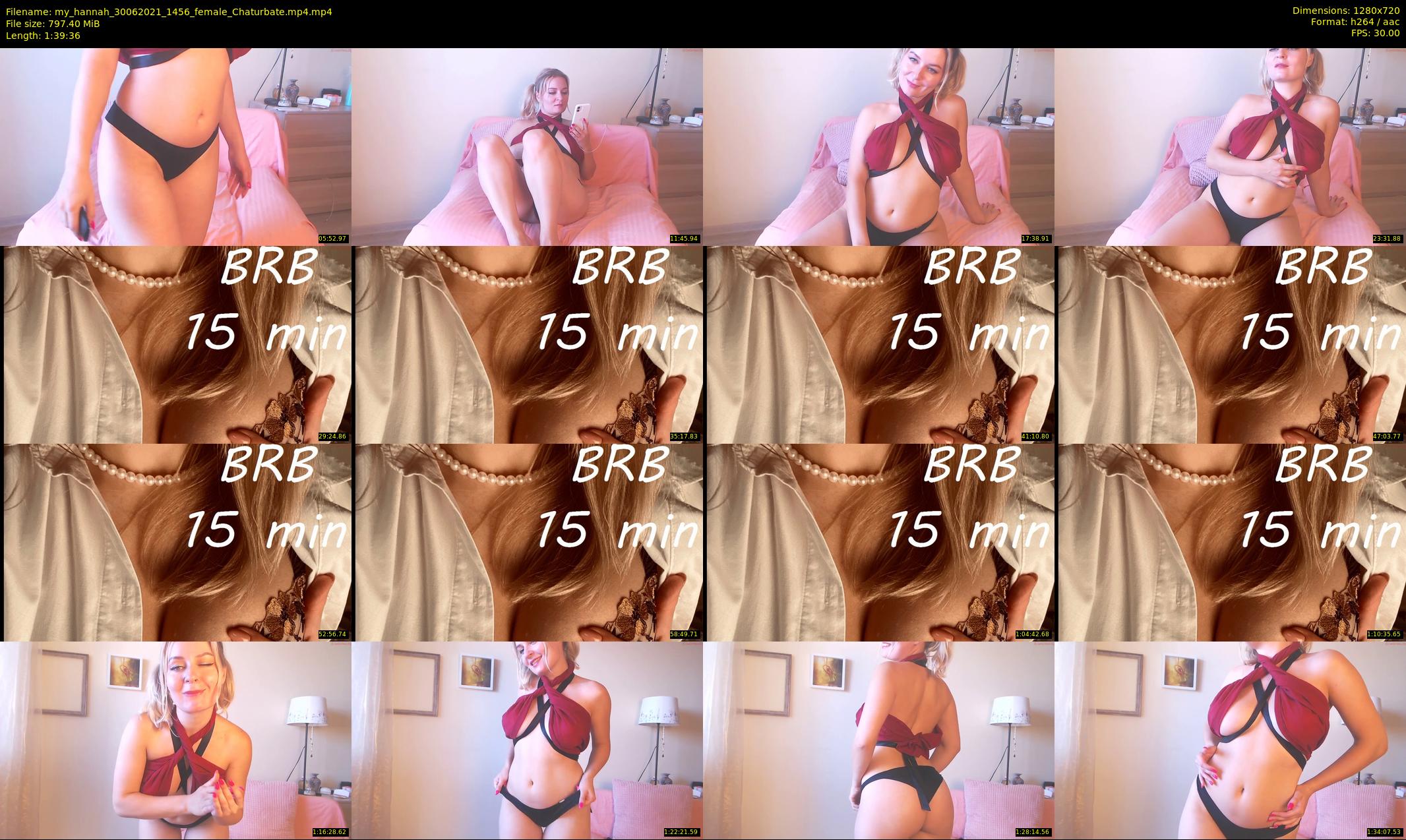 my_hannah — 100 minute Chaturbate female cam show recording, 720p, Jun 30, 2021