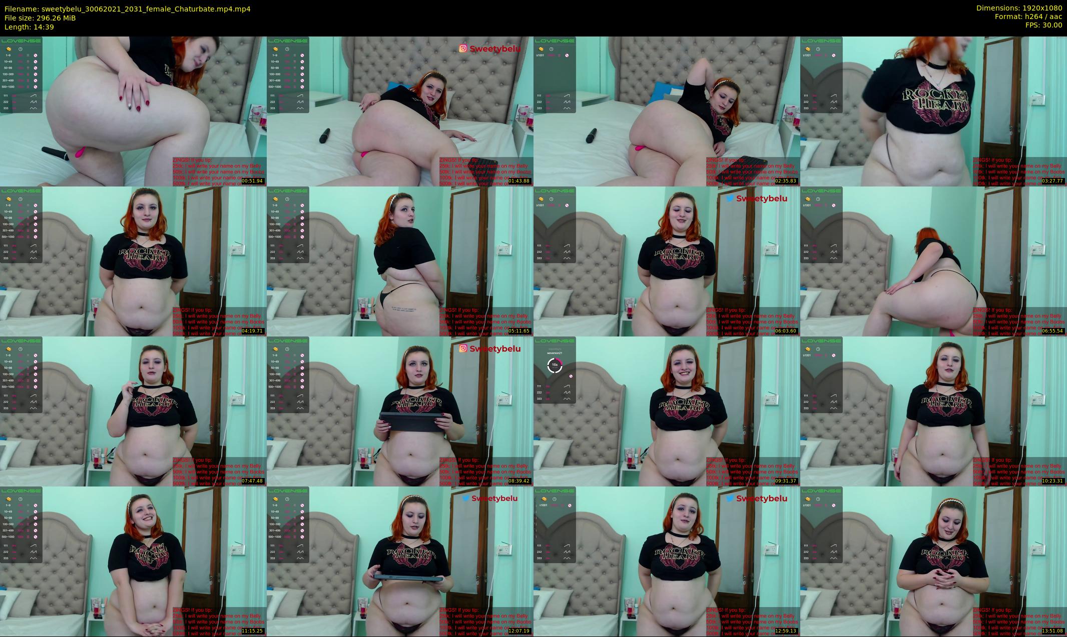 sweetybelu — 15 minute Chaturbate female cam show recording, 1080p, Jun 30, 2021