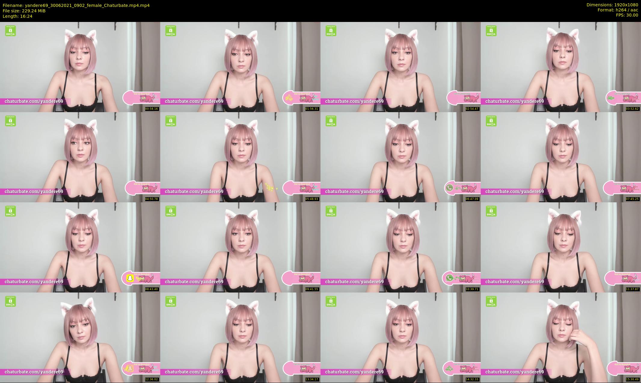 yandere69 — 17 minute Chaturbate female cam show recording, 1080p, Jun 30, 2021