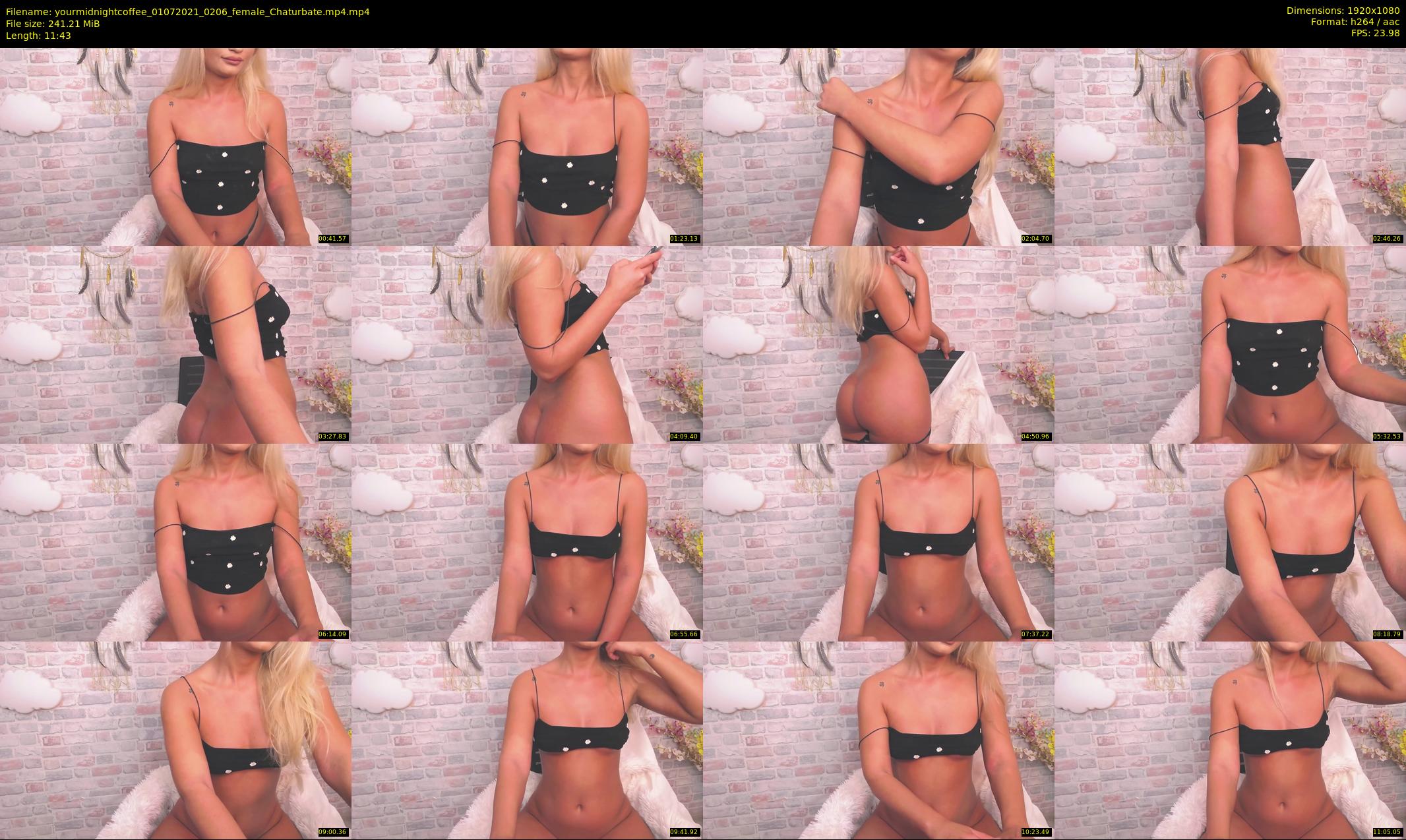 yourmidnightcoffee — 12 minute Chaturbate female cam show recording, 1080p, Jul 1, 2021