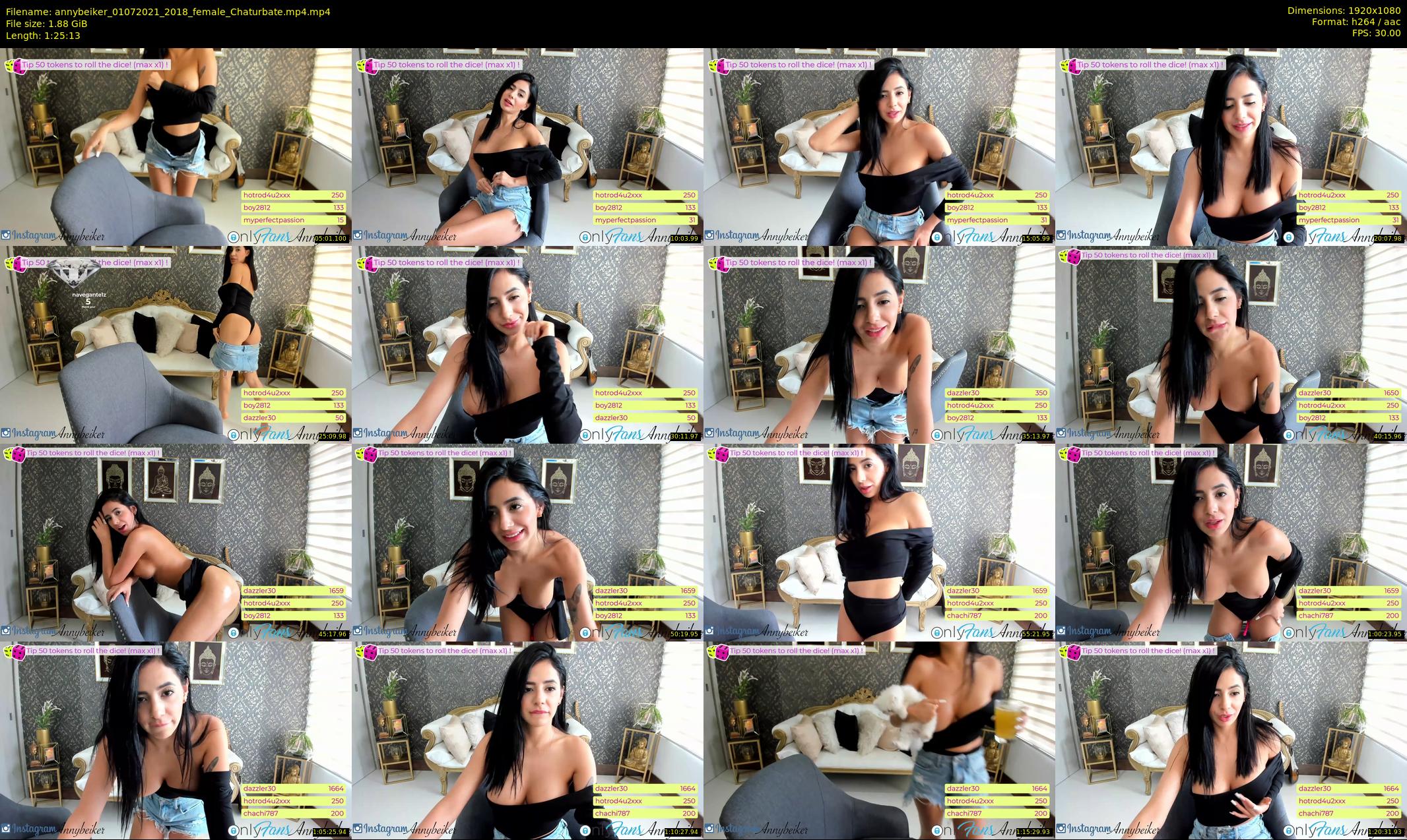 annybeiker — 86 minute Chaturbate female cam show recording, 1080p, Jul 1, 2021