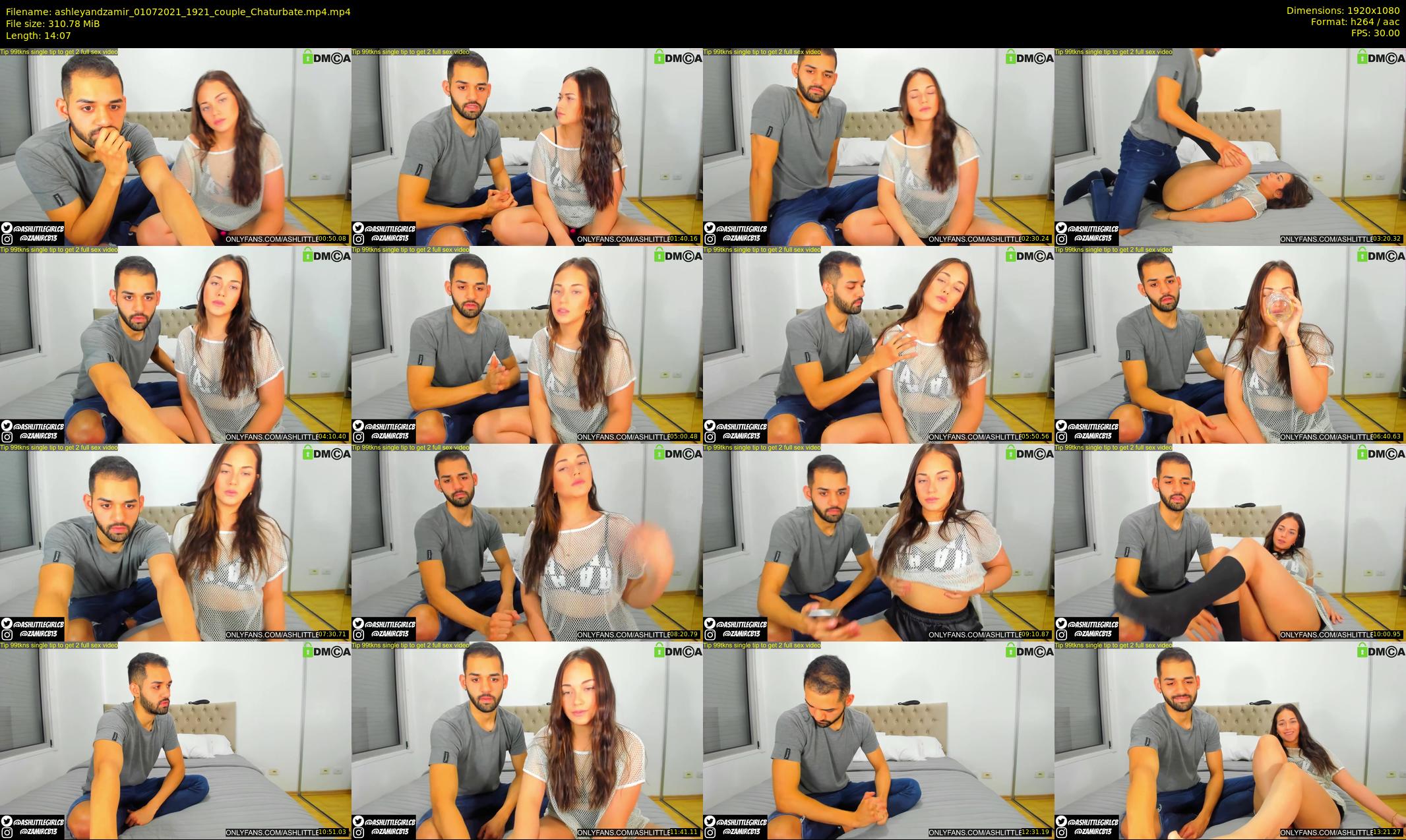 ashleyandzamir — 15 minute Chaturbate couple cam show recording, 1080p, Jul 1, 2021