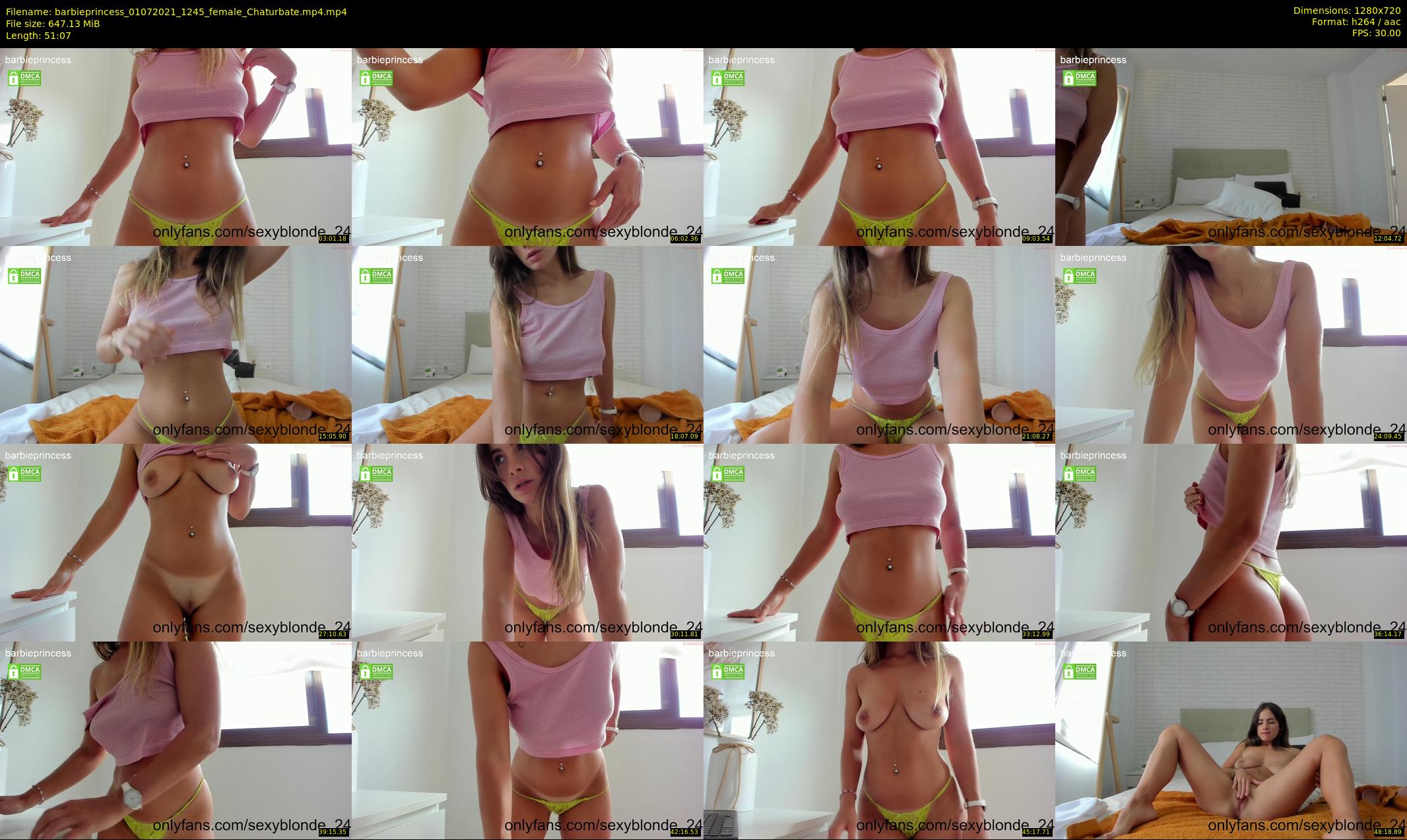 barbieprincess — 52 minute Chaturbate female cam show recording, 720p, Jul 1, 2021