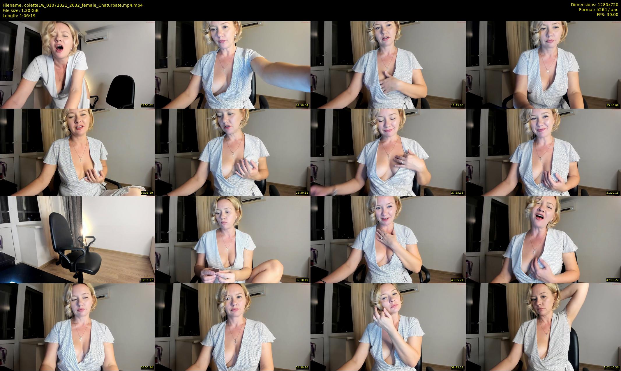 colette1w — 67 minute Chaturbate female cam show recording, 720p, Jul 1, 2021