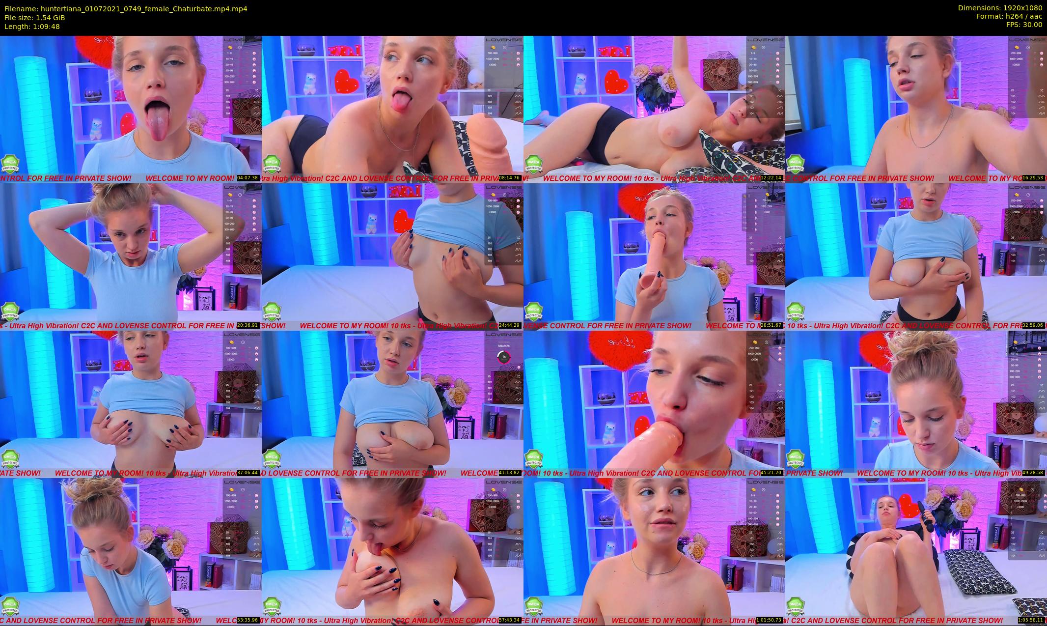 huntertiana — 70 minute Chaturbate female cam show recording, 1080p, Jul 1, 2021