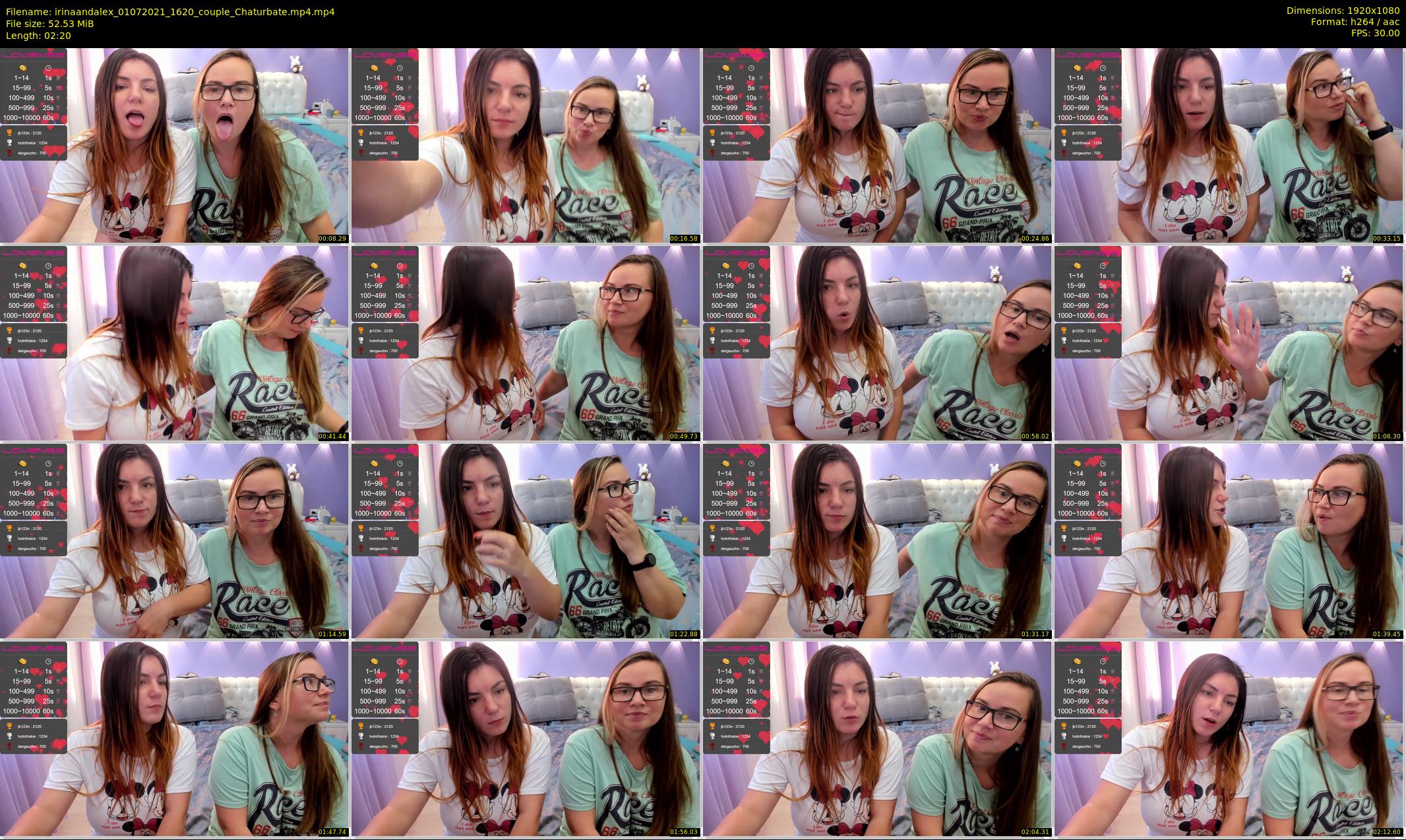 irinaandalex — 3 minute Chaturbate couple cam show recording, 1080p, Jul 1, 2021