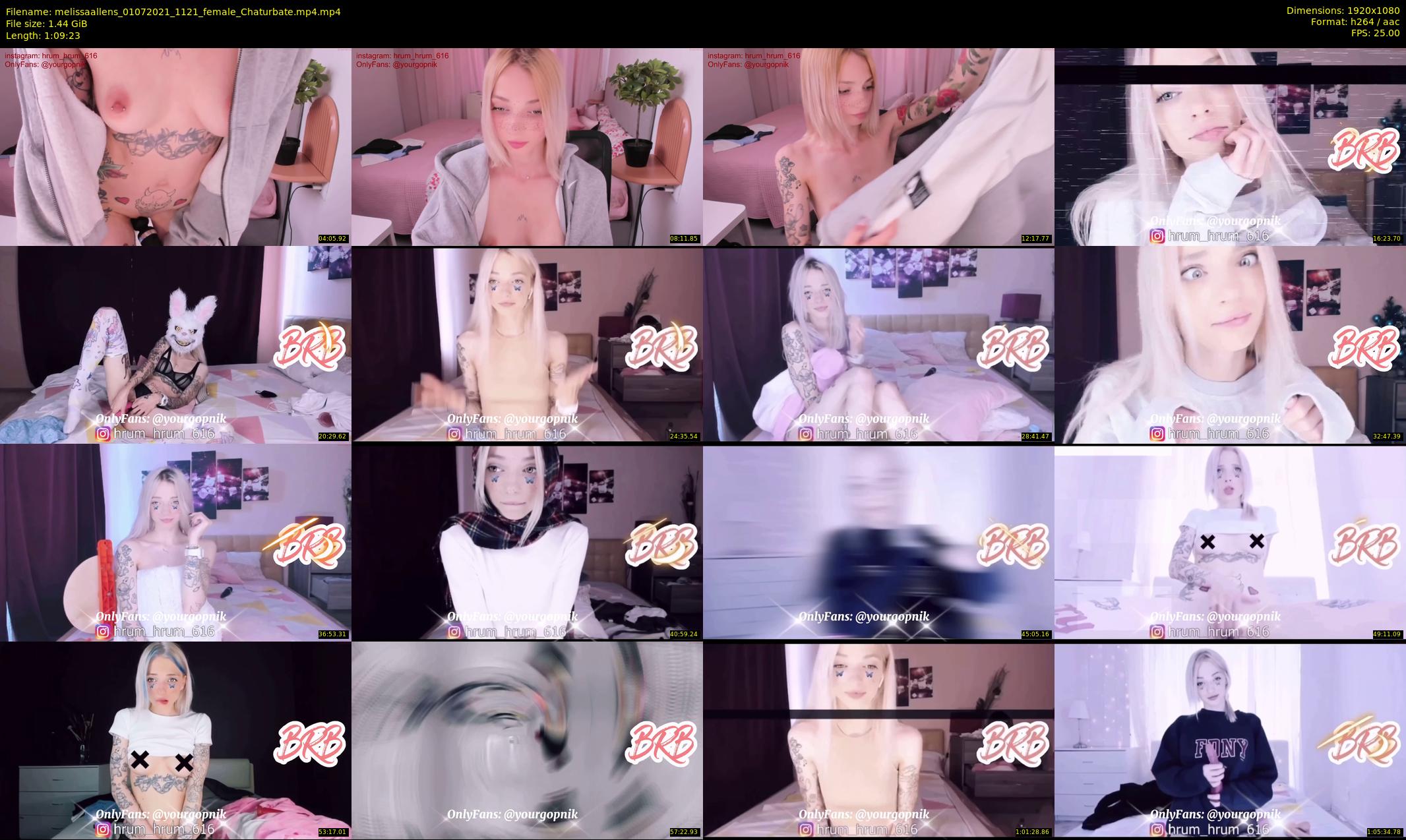 melissaallens — 70 minute Chaturbate female cam show recording, 1080p, Jul 1, 2021