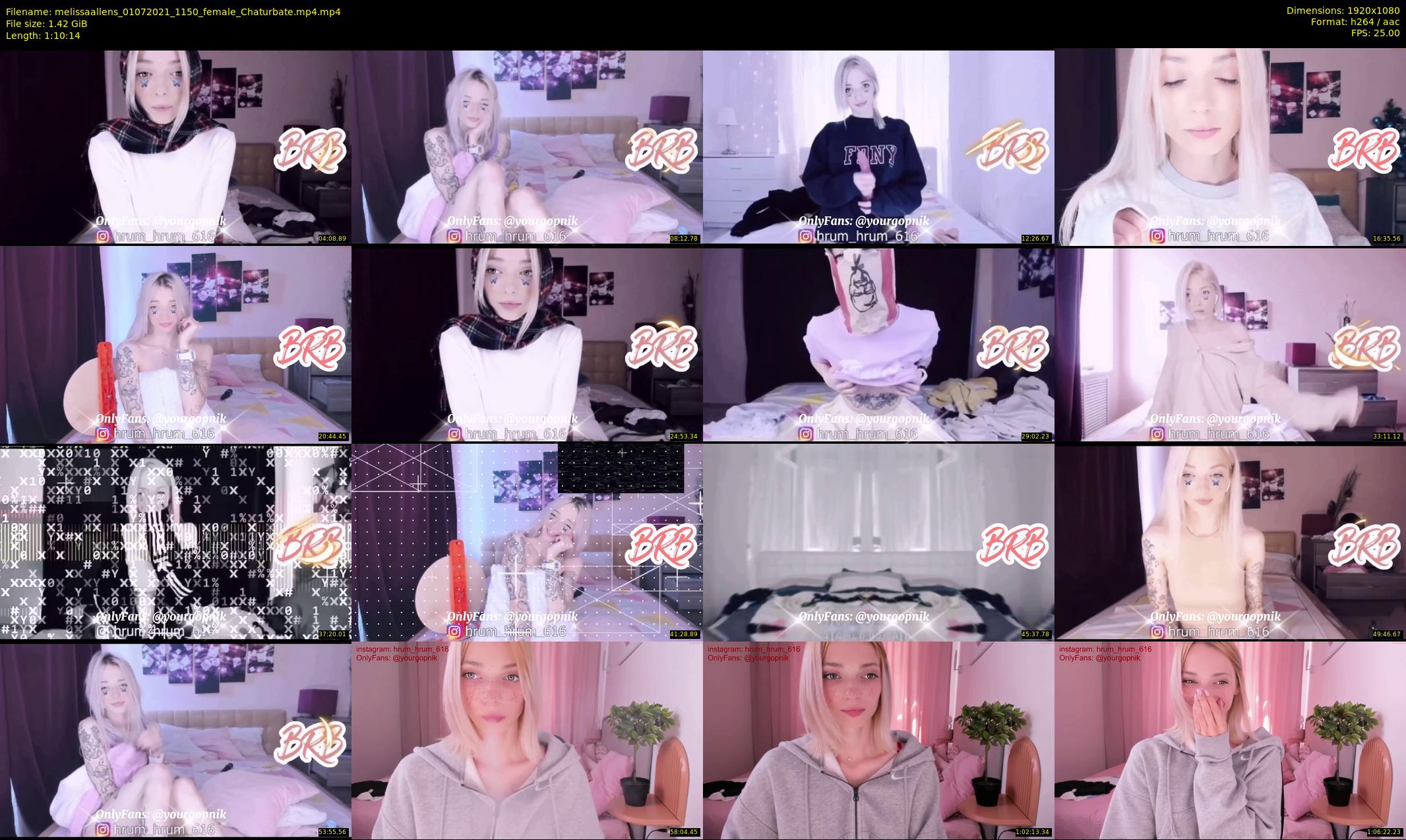 melissaallens — 71 minute Chaturbate female cam show recording, 1080p, Jul 1, 2021
