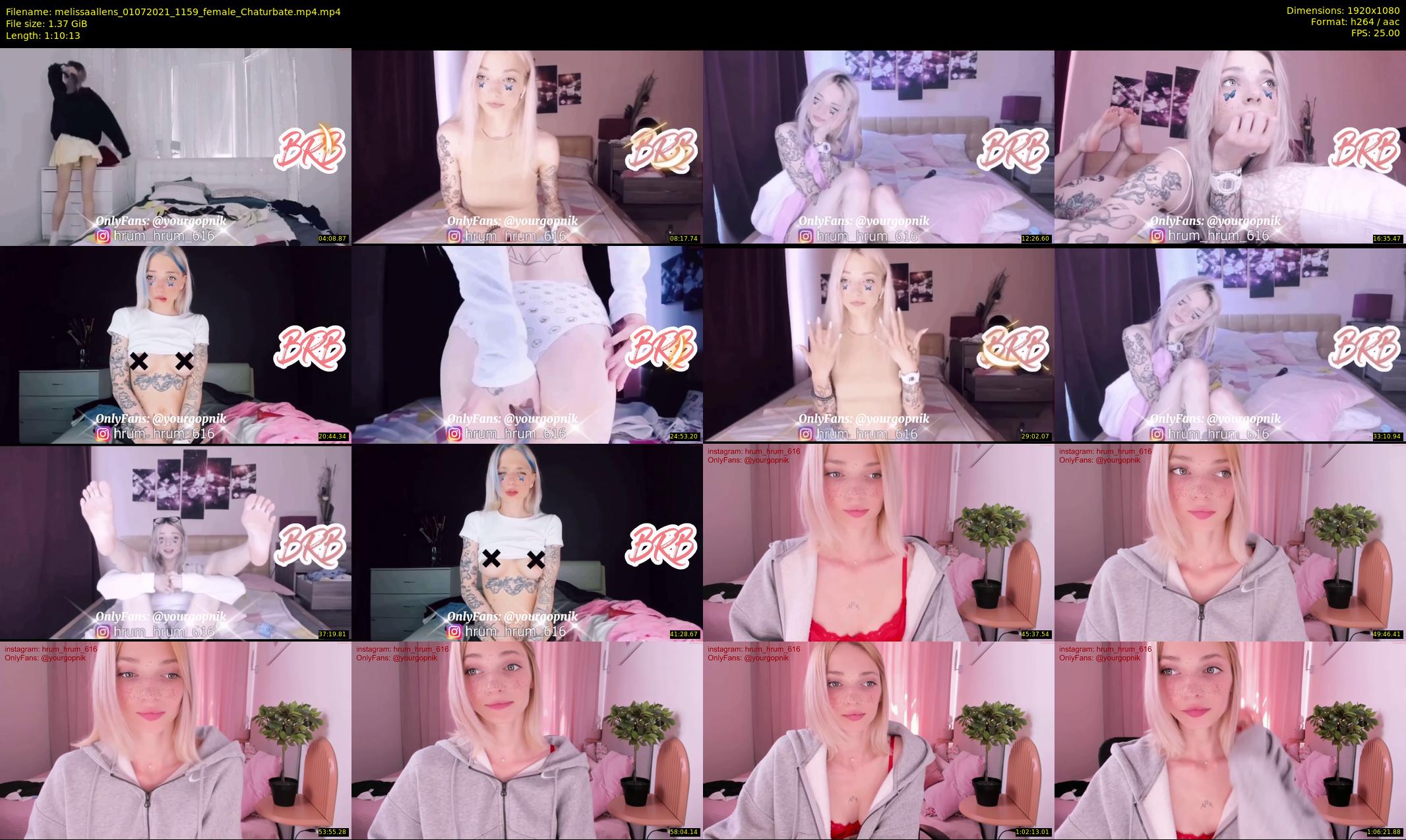 melissaallens — 71 minute Chaturbate female cam show recording, 1080p, Jul 1, 2021