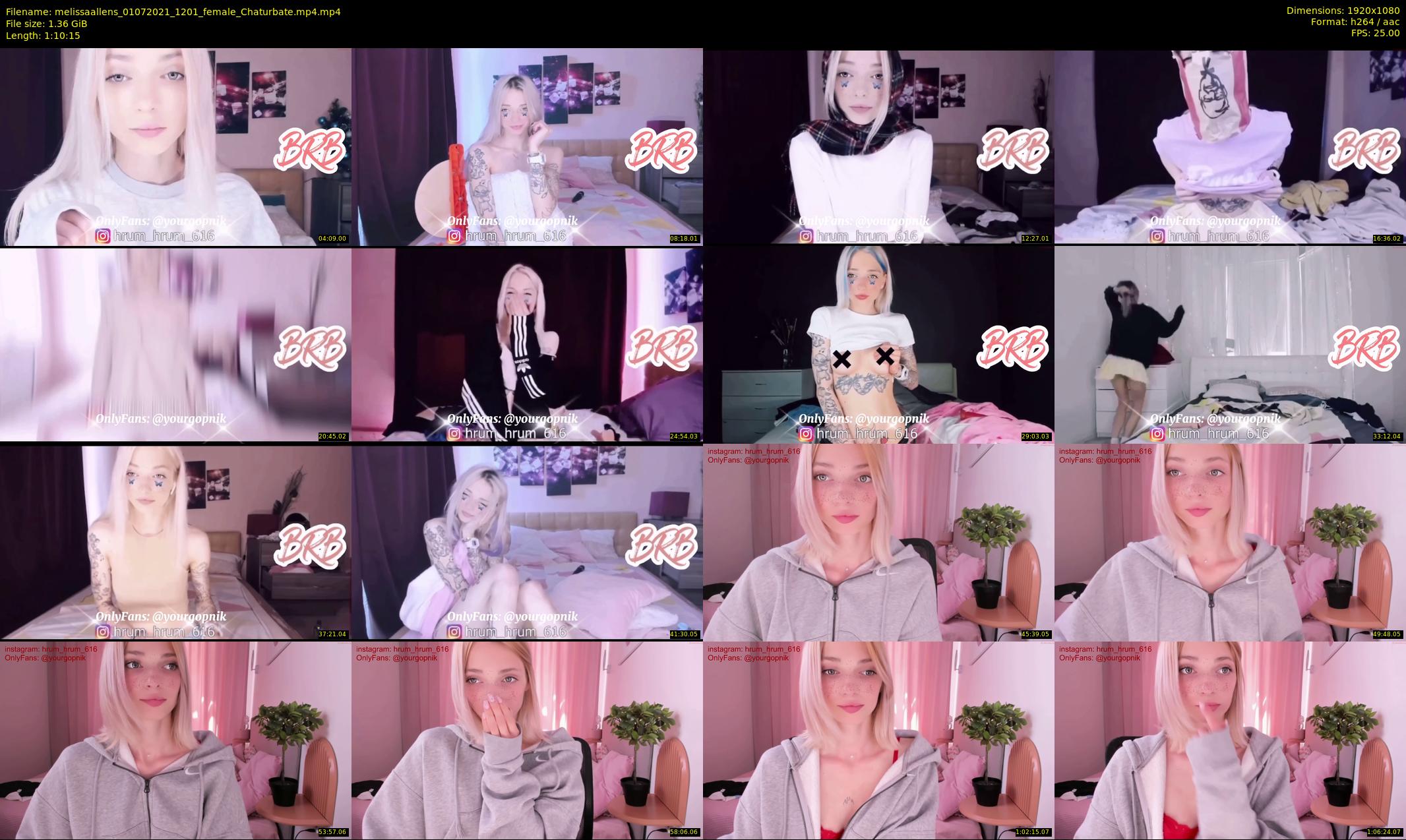 melissaallens — 71 minute Chaturbate female cam show recording, 1080p, Jul 1, 2021