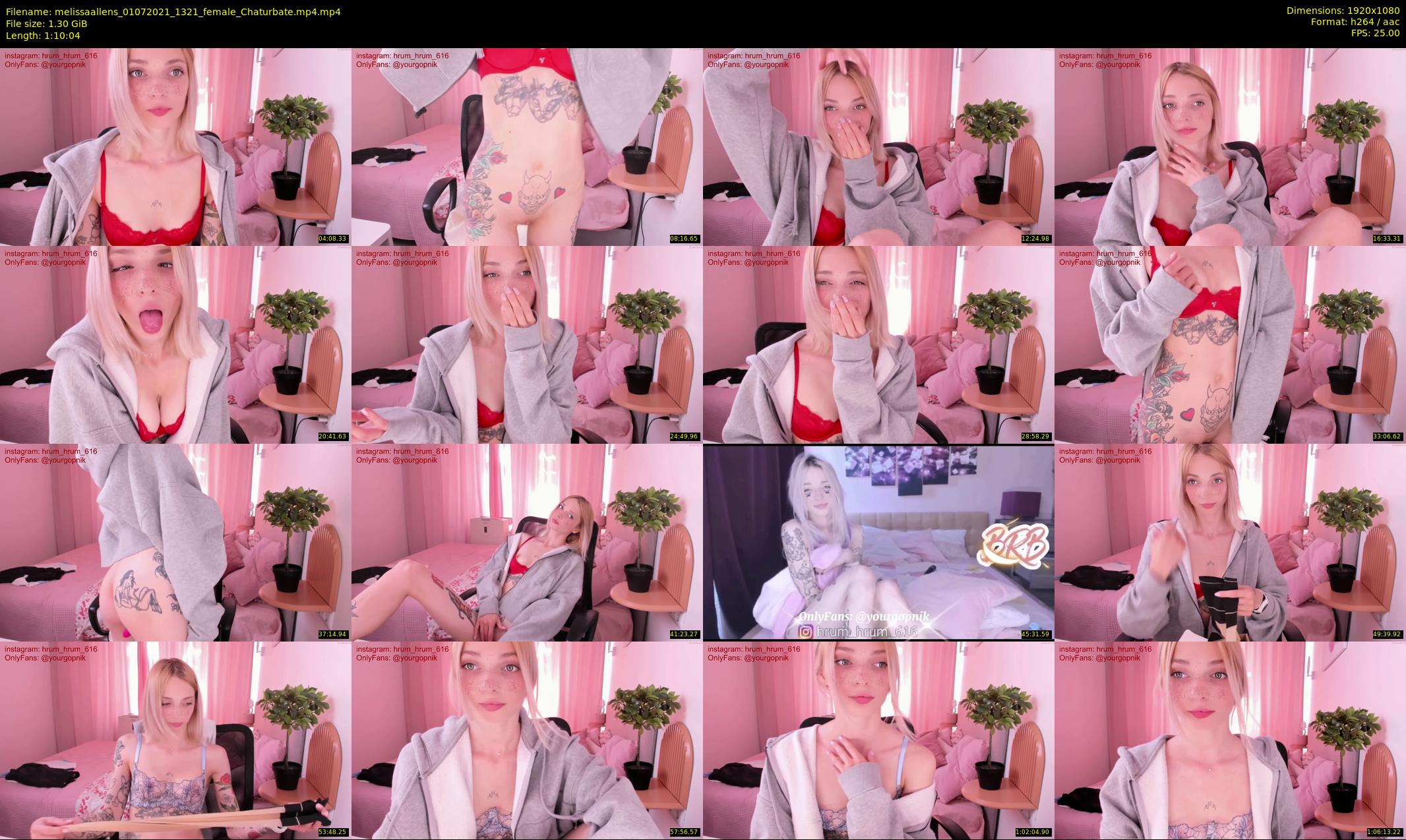 melissaallens — 71 minute Chaturbate female cam show recording, 1080p, Jul 1, 2021