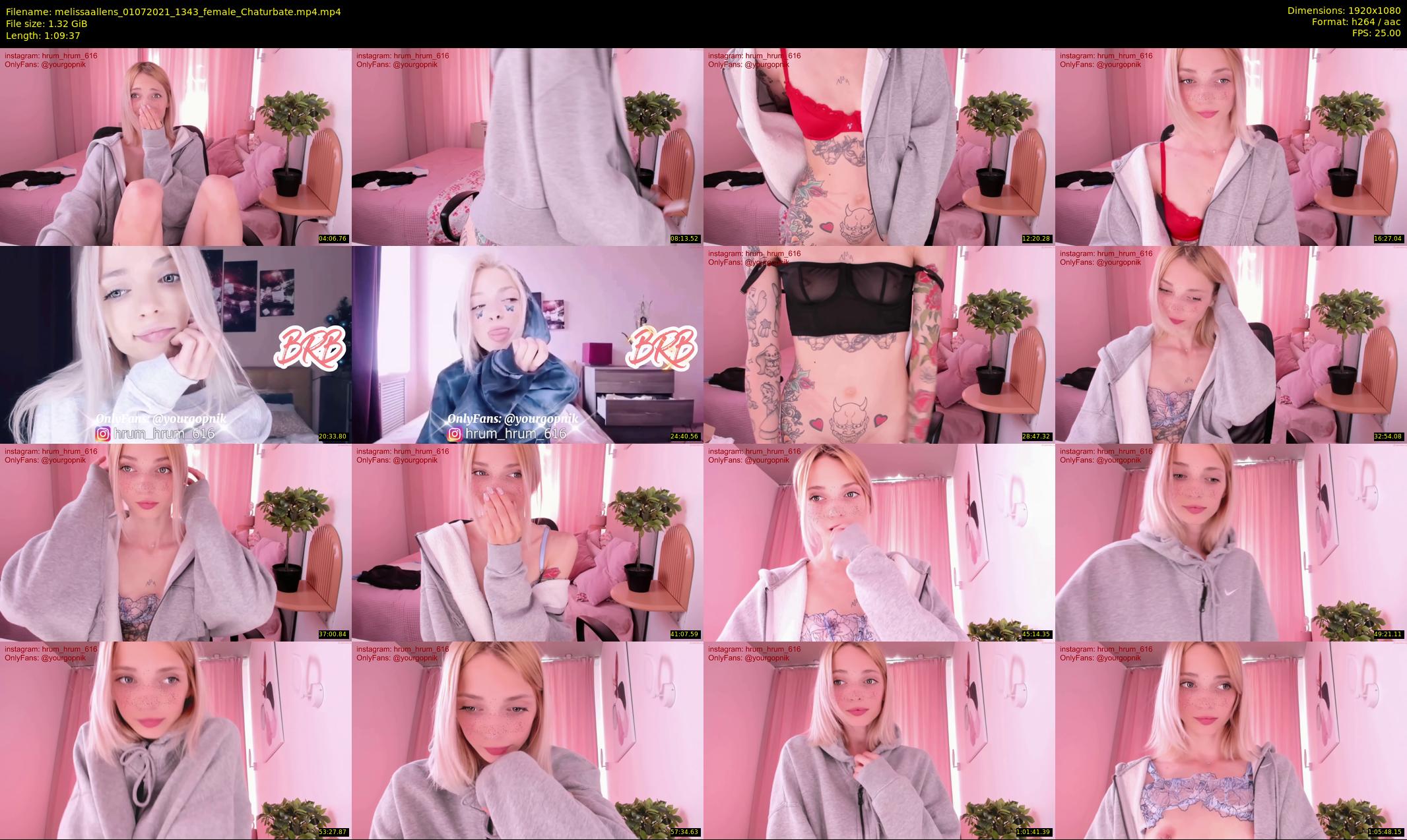 melissaallens — 70 minute Chaturbate female cam show recording, 1080p, Jul 1, 2021