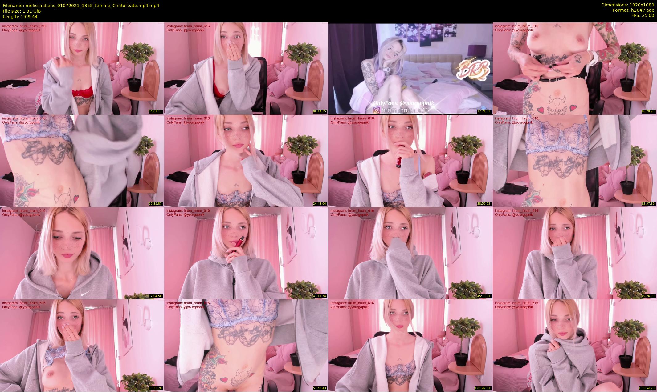 melissaallens — 70 minute Chaturbate female cam show recording, 1080p, Jul 1, 2021