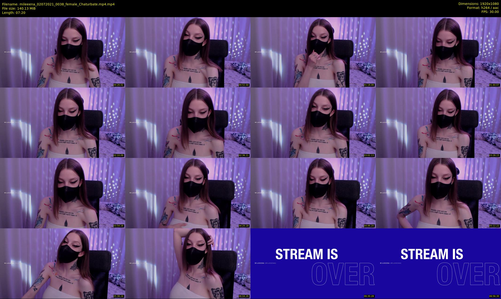 mileeena — 8 minute Chaturbate female cam show recording, 1080p, Jul 2, 2021