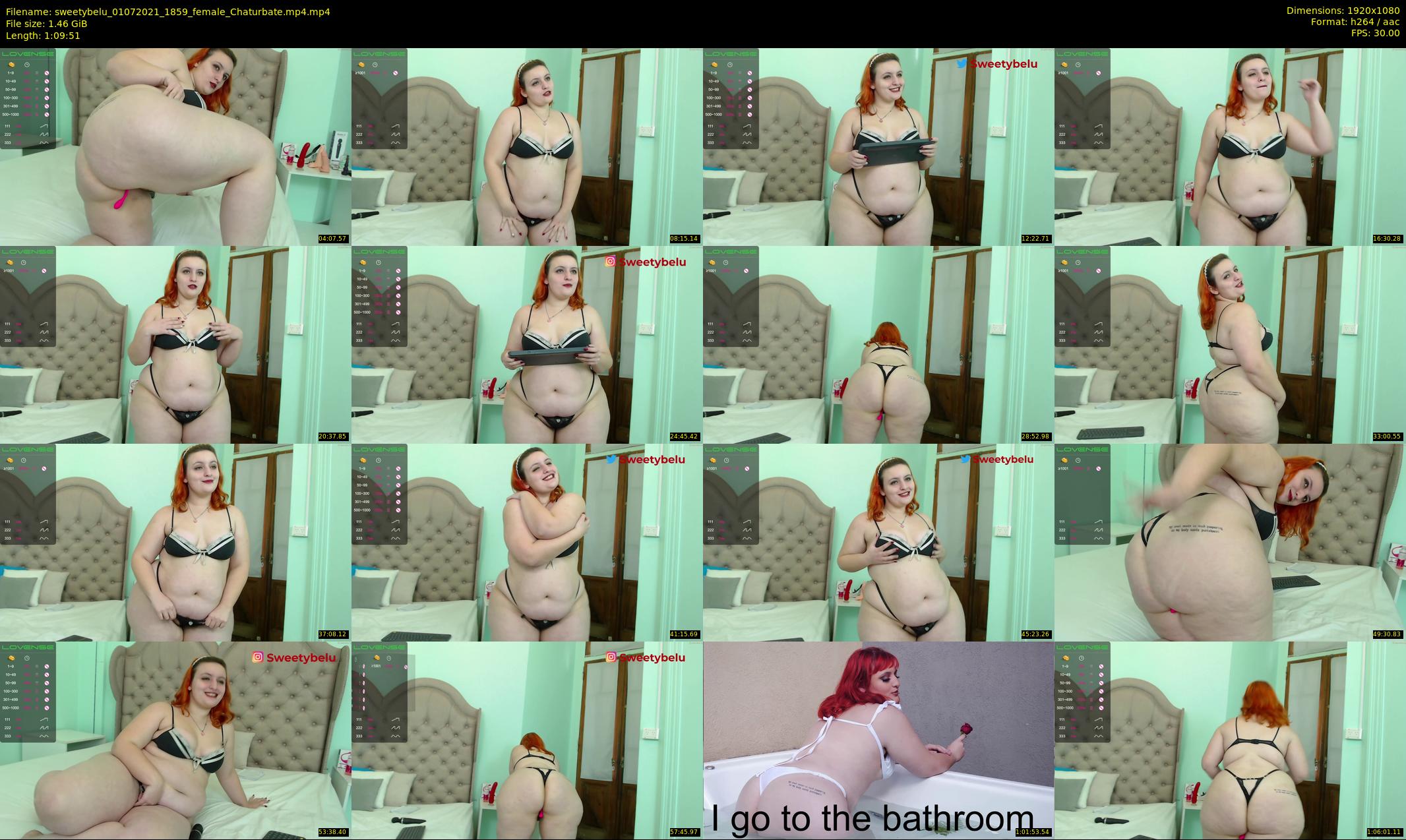 sweetybelu — 70 minute Chaturbate female cam show recording, 1080p, Jul 1, 2021