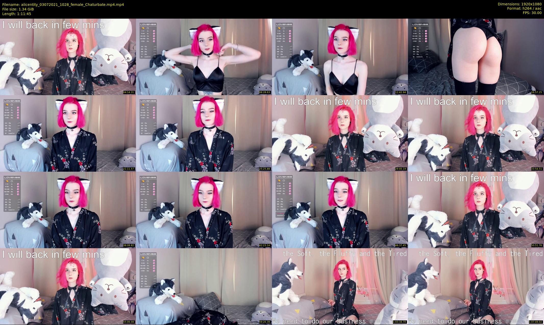 alicentity — 72 minute Chaturbate female cam show recording, 1080p, Jul 3, 2021