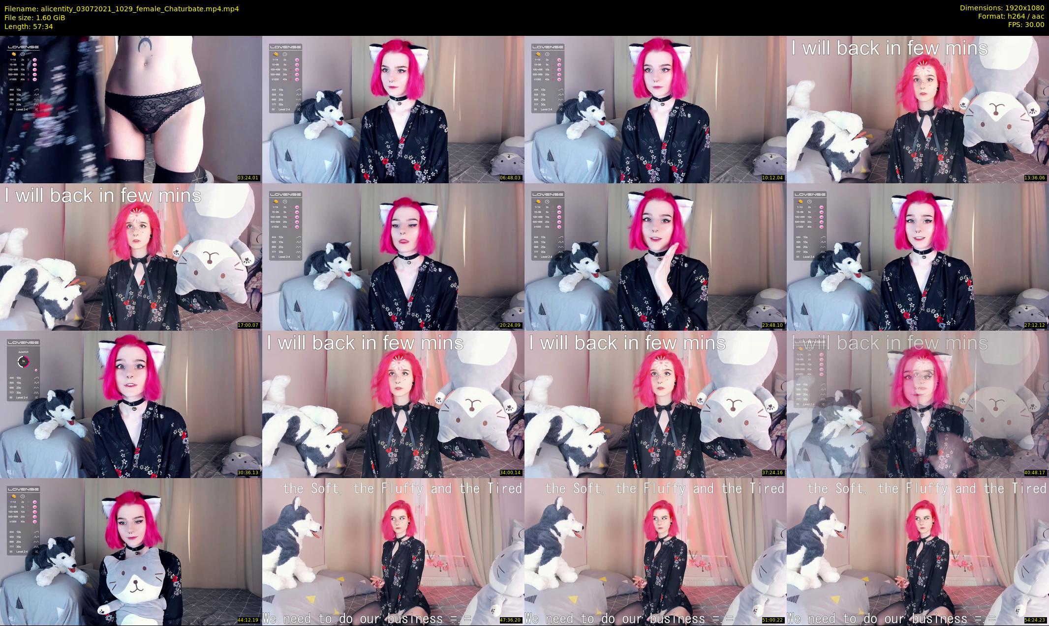 alicentity — 58 minute Chaturbate female cam show recording, 1080p, Jul 3, 2021
