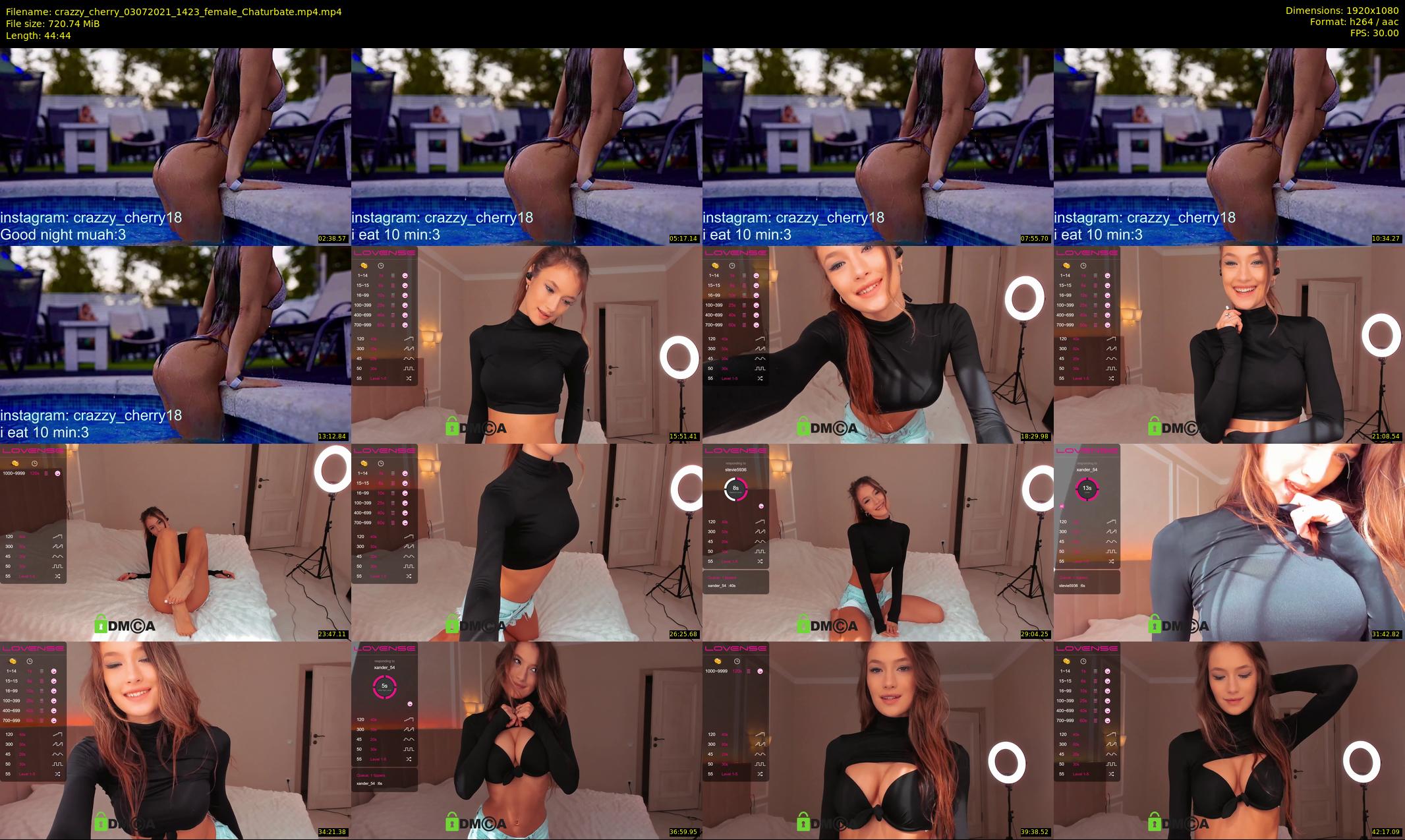 crazzy_cherry — 45 minute Chaturbate female cam show recording, 1080p, Jul 3, 2021