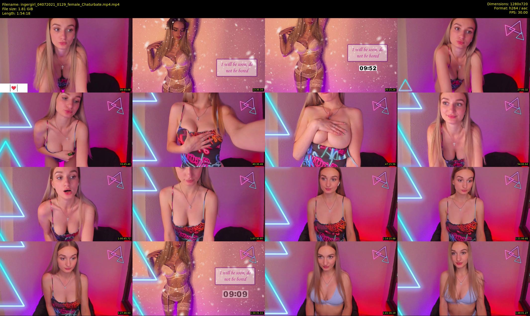 ingergirl — 115 minute Chaturbate female cam show recording, 720p, Jul 4, 2021