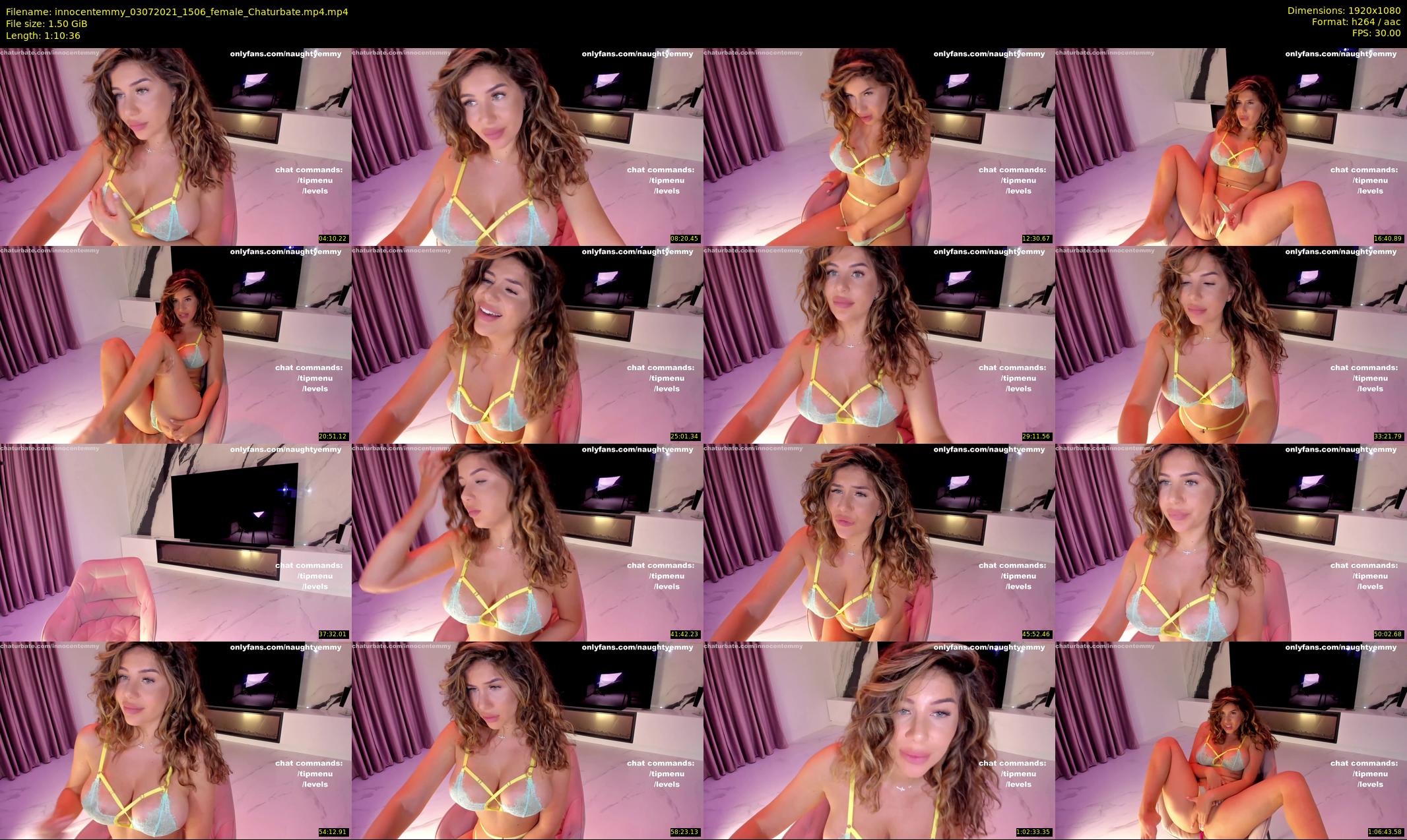 innocentemmy — 71 minute Chaturbate female cam show recording, 1080p, Jul 3, 2021