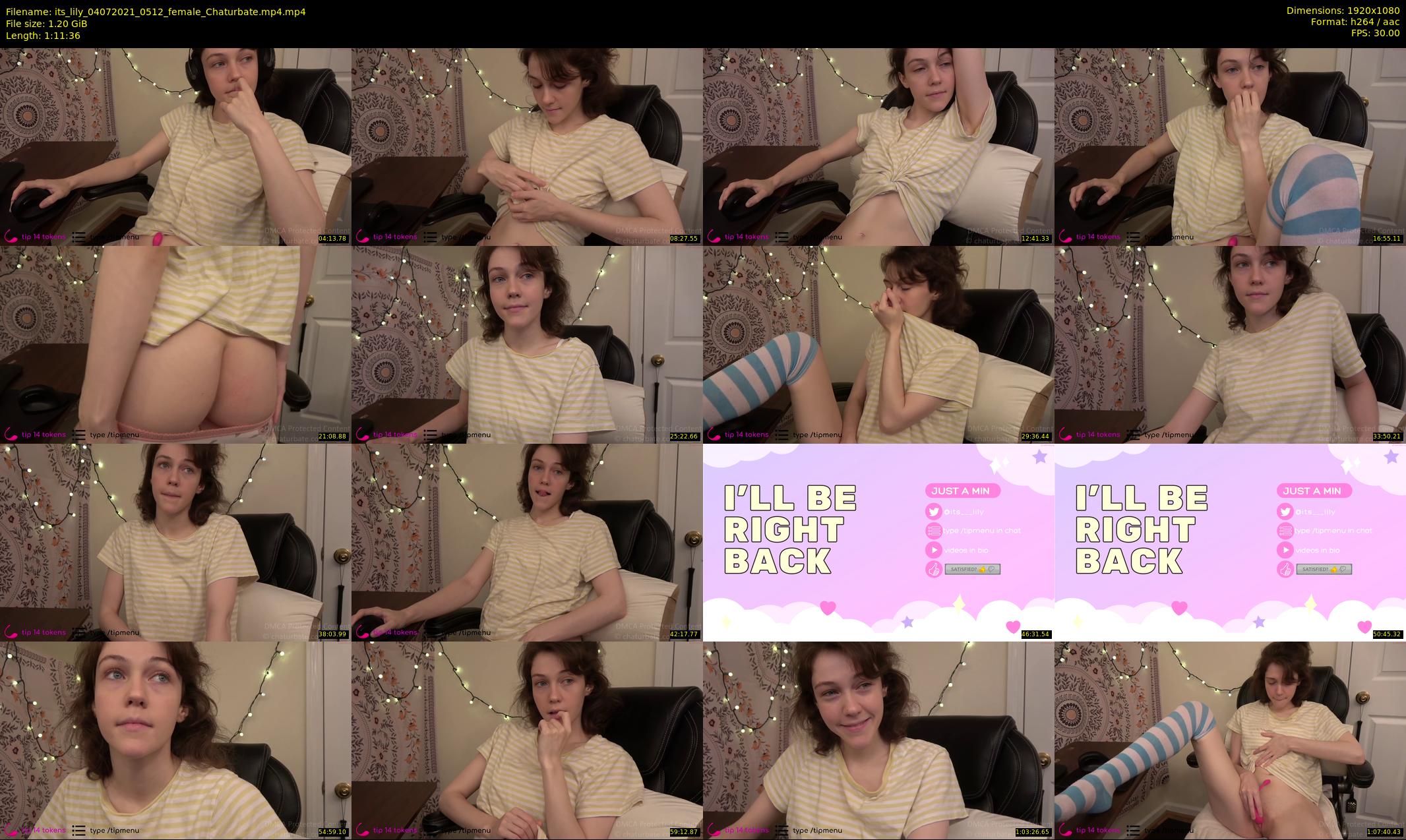 its_lily — 72 minute Chaturbate female cam show recording, 1080p, Jul 4, 2021