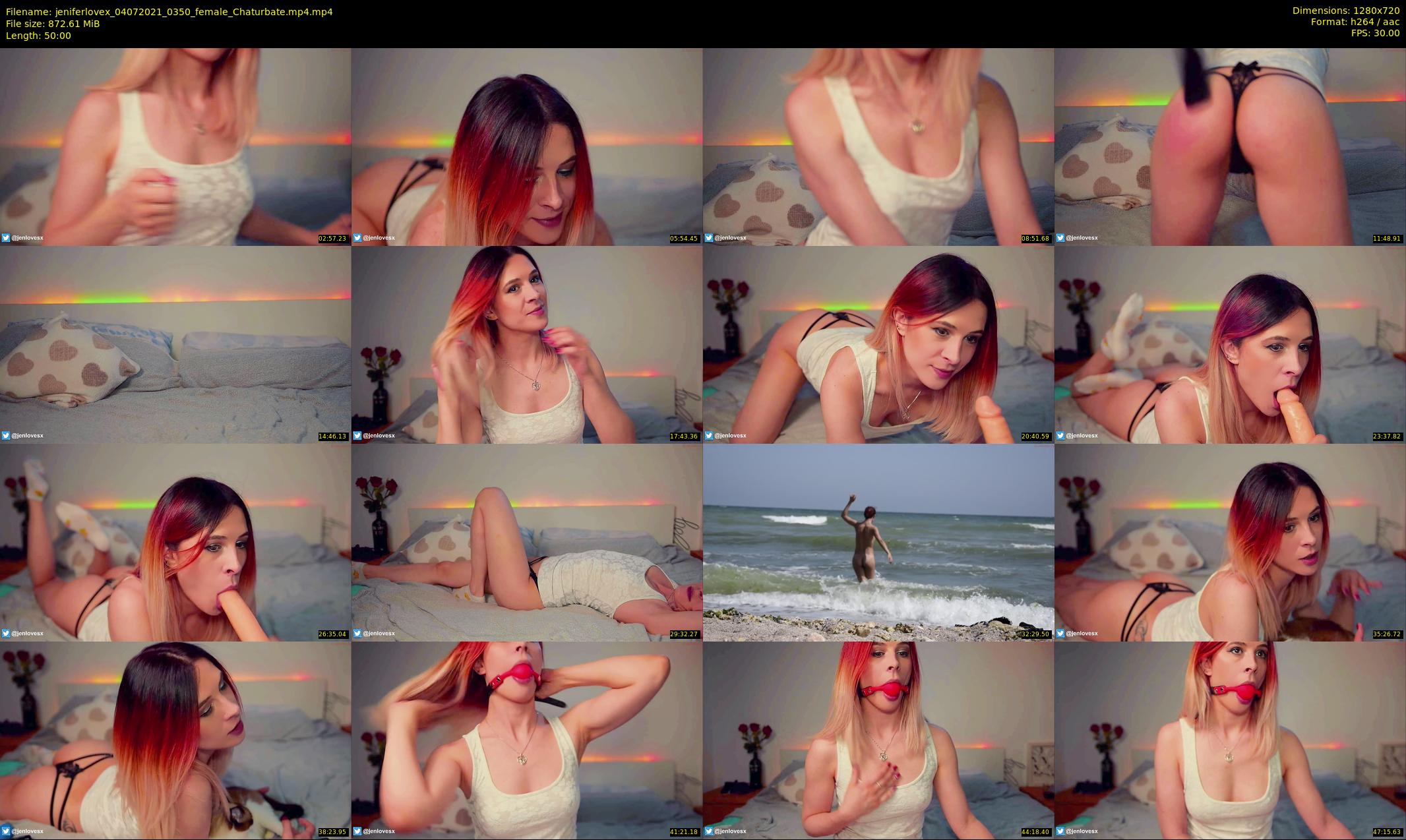 jeniferlovex — 50 minute Chaturbate female cam show recording, 720p, Jul 4, 2021