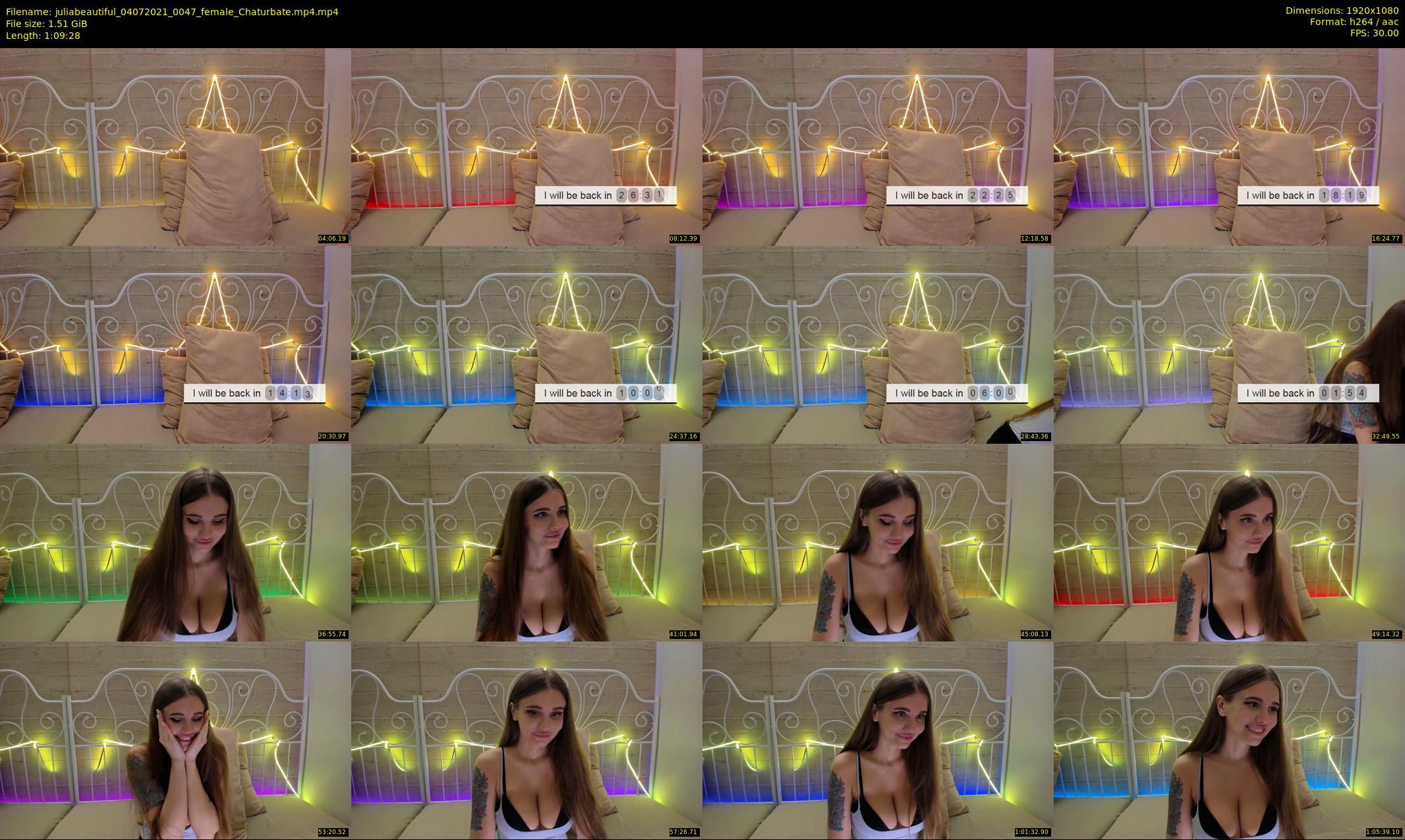 juliabeautiful — 70 minute Chaturbate female cam show recording, 1080p, Jul 4, 2021