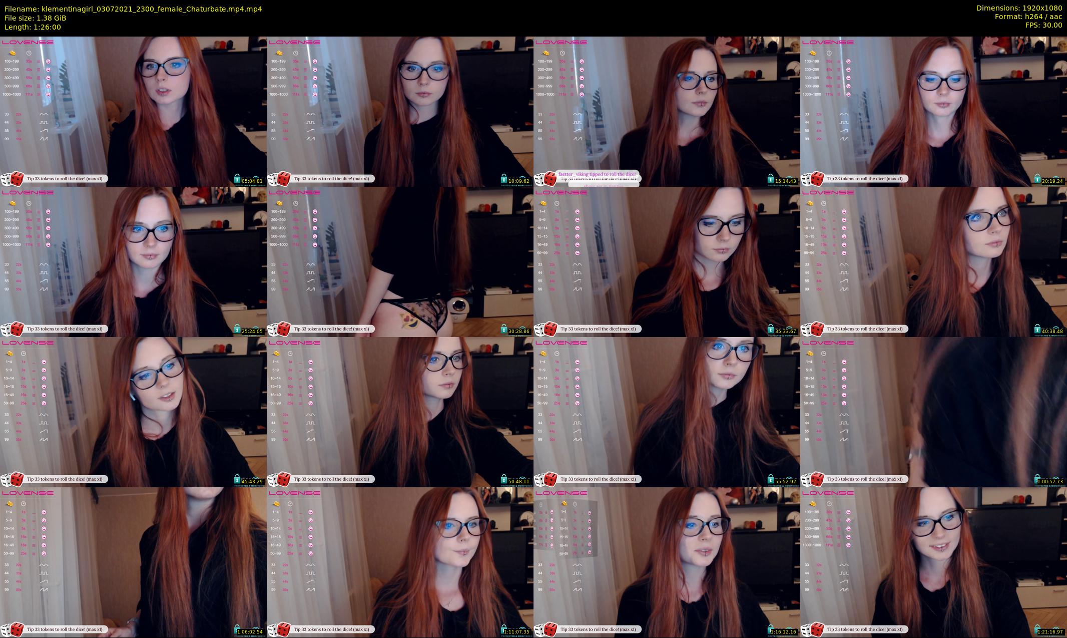 klementinagirl — 86 minute Chaturbate female cam show recording, 1080p, Jul 3, 2021