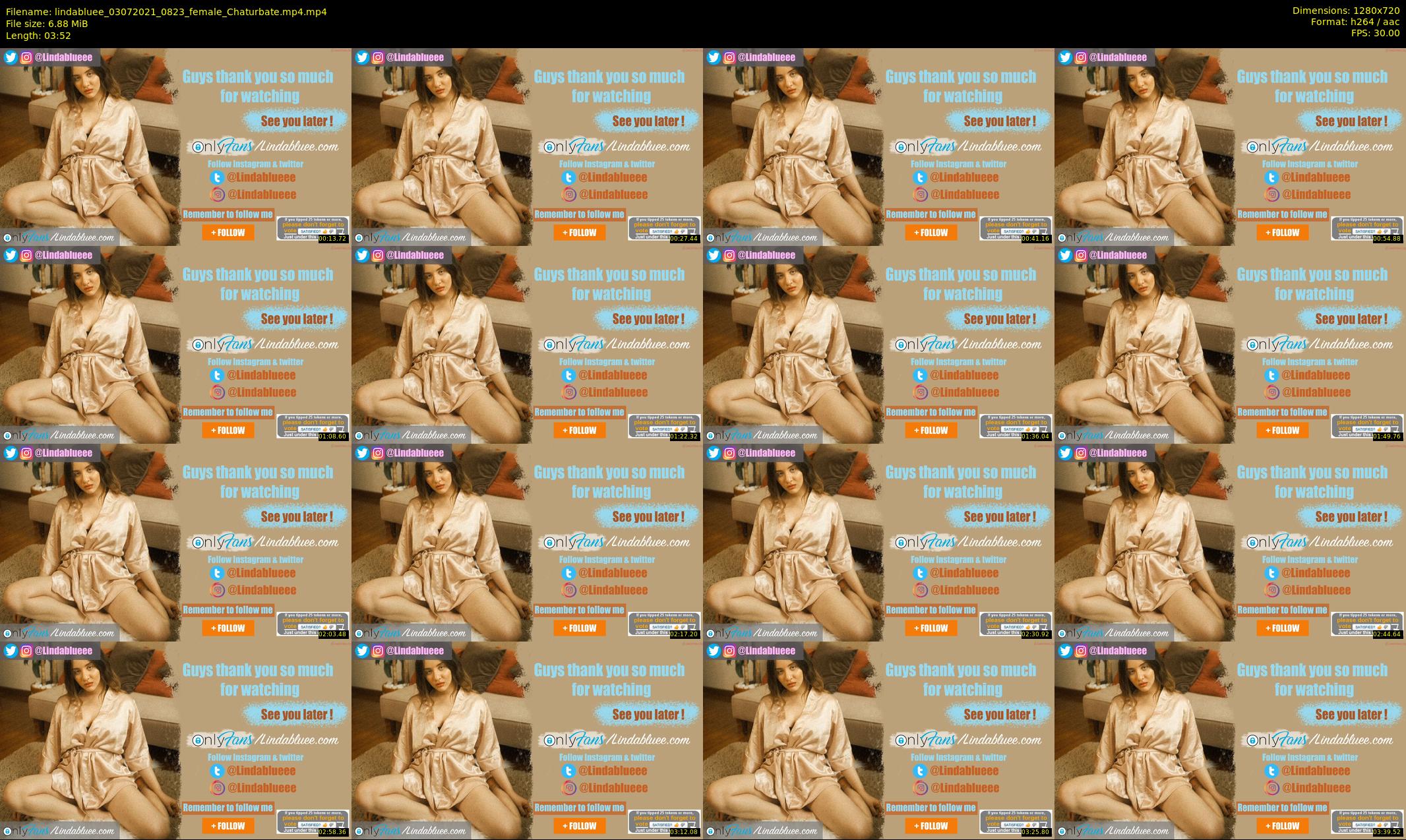 lindabluee — 4 minute Chaturbate female cam show recording, 720p, Jul 3, 2021