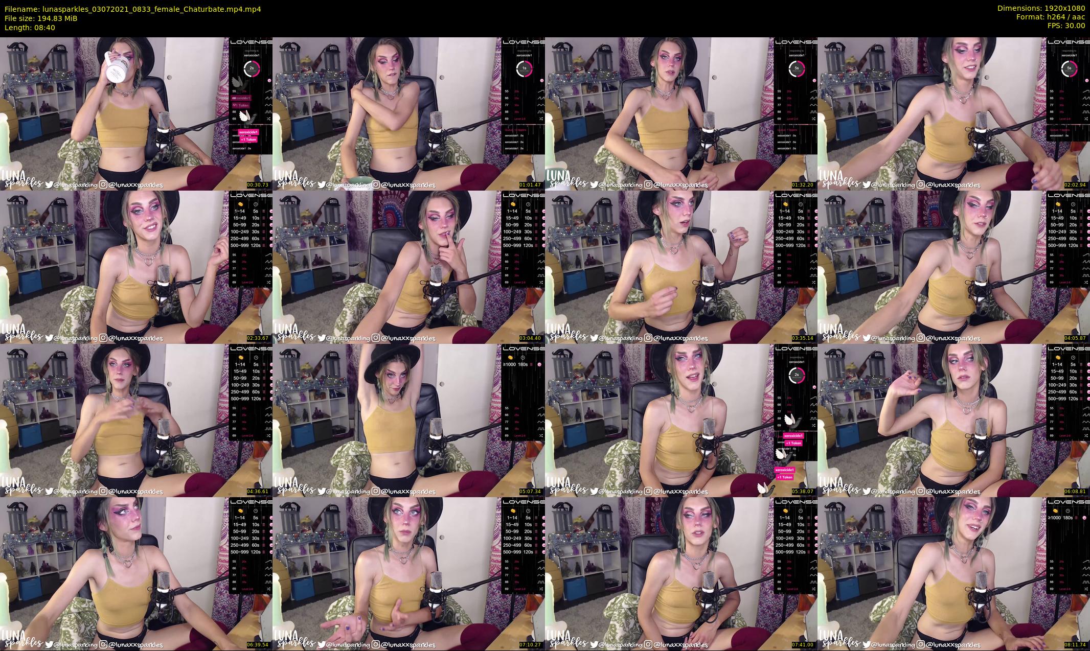 lunasparkles — 9 minute Chaturbate female cam show recording, 1080p, Jul 3, 2021