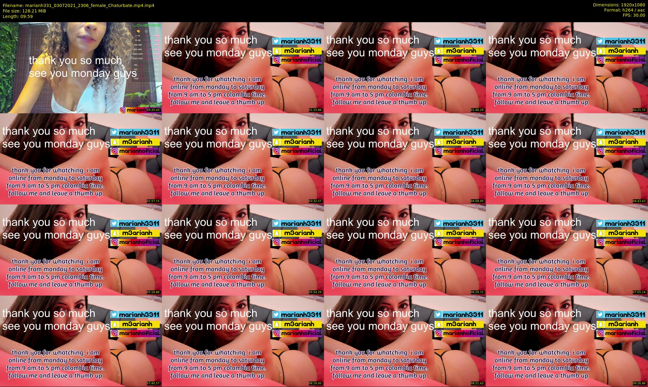 marianh331 — 10 minute Chaturbate female cam show recording, 1080p, Jul 3, 2021