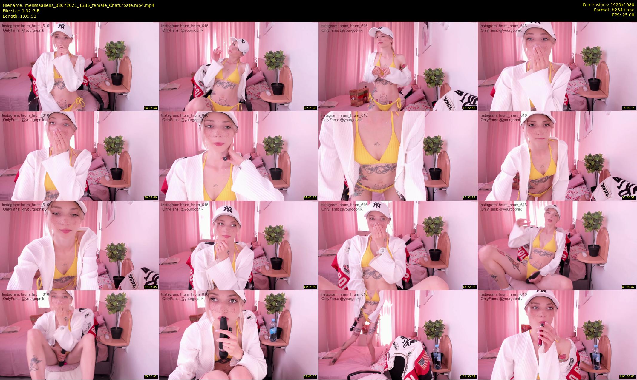 melissaallens — 70 minute Chaturbate female cam show recording, 1080p, Jul 3, 2021