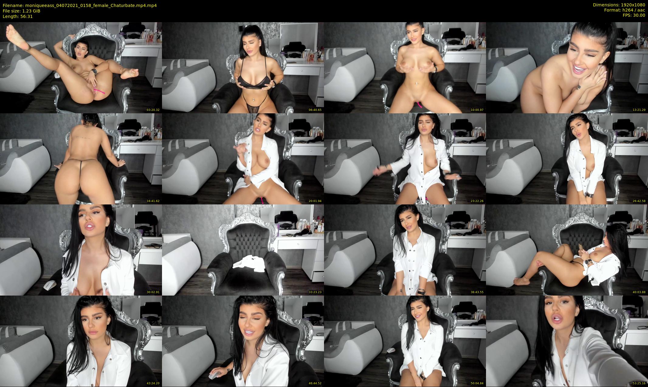 moniqueeass — 57 minute Chaturbate female cam show recording, 1080p, Jul 4, 2021