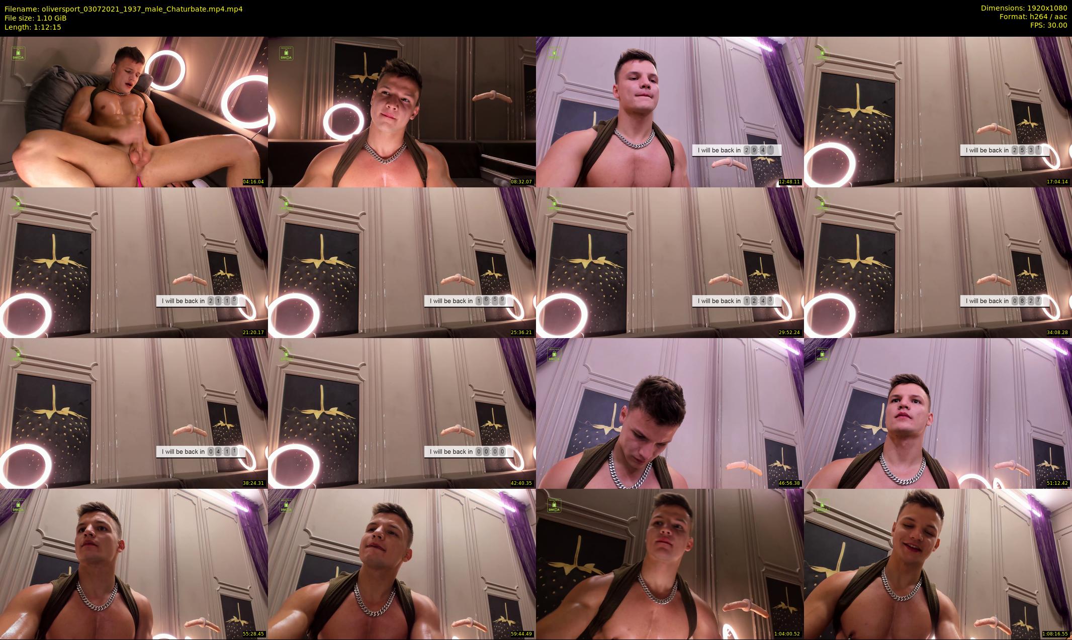 oliversport — 73 minute Chaturbate male cam show recording, 1080p, Jul 3, 2021