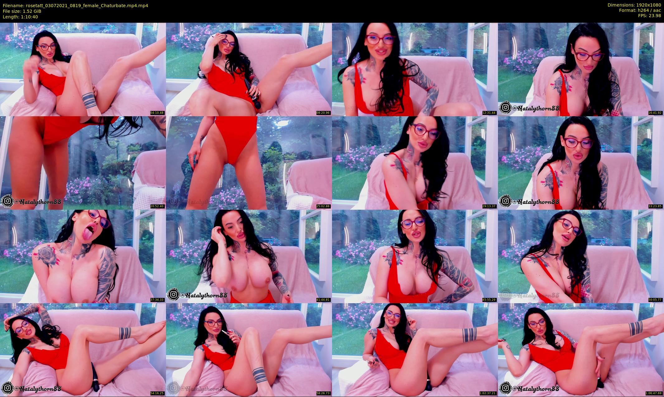 rosetatt — 71 minute Chaturbate female cam show recording, 1080p, Jul 3, 2021