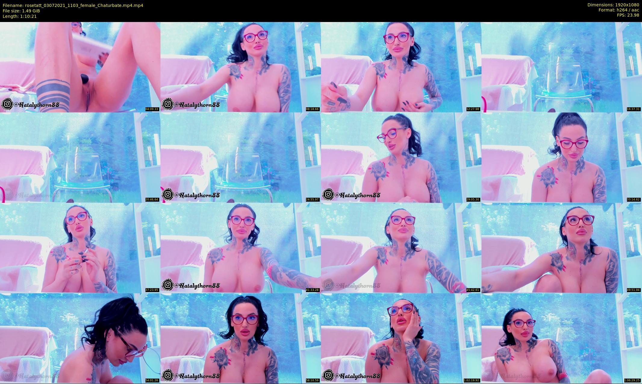 rosetatt — 71 minute Chaturbate female cam show recording, 1080p, Jul 3, 2021