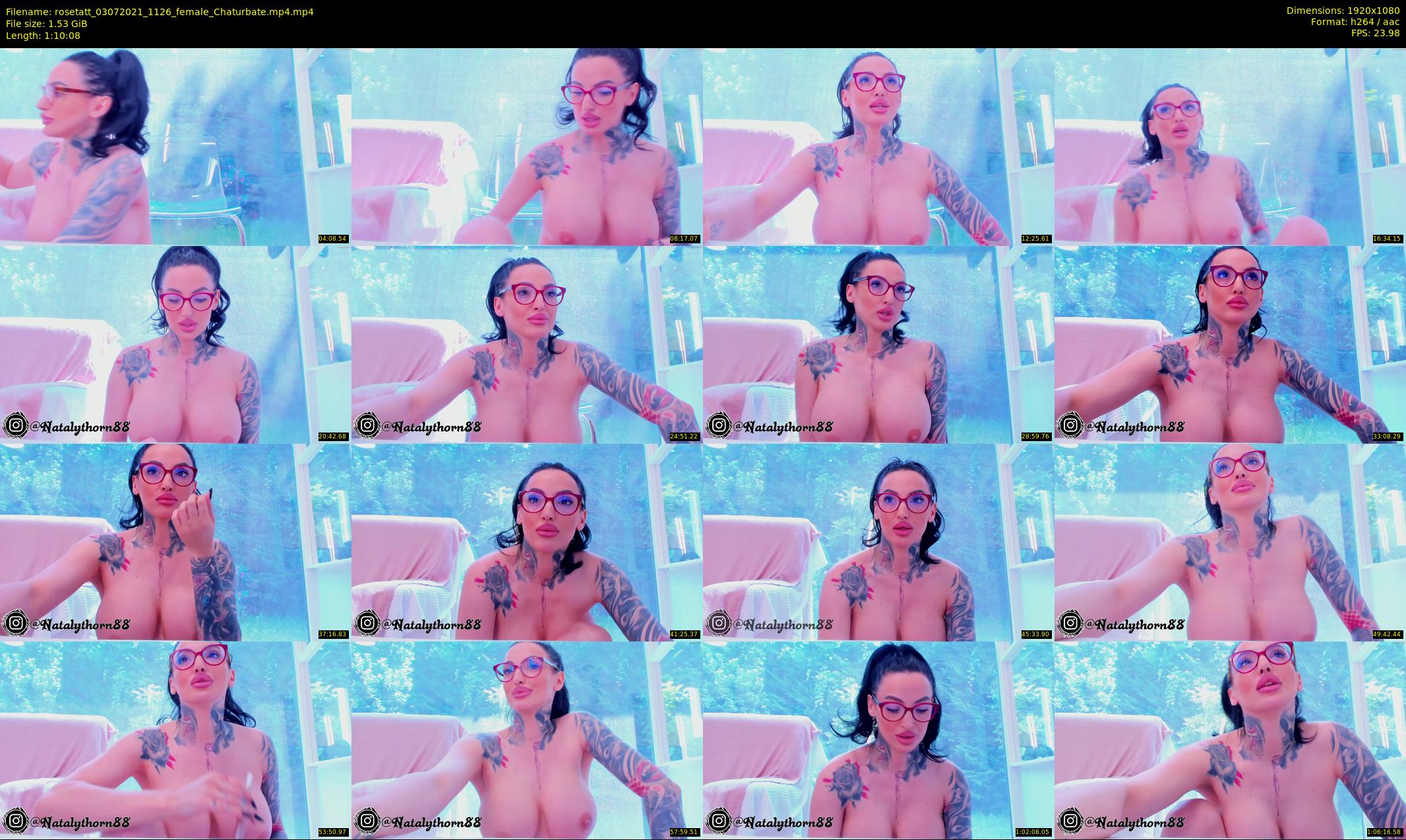 rosetatt — 71 minute Chaturbate female cam show recording, 1080p, Jul 3, 2021
