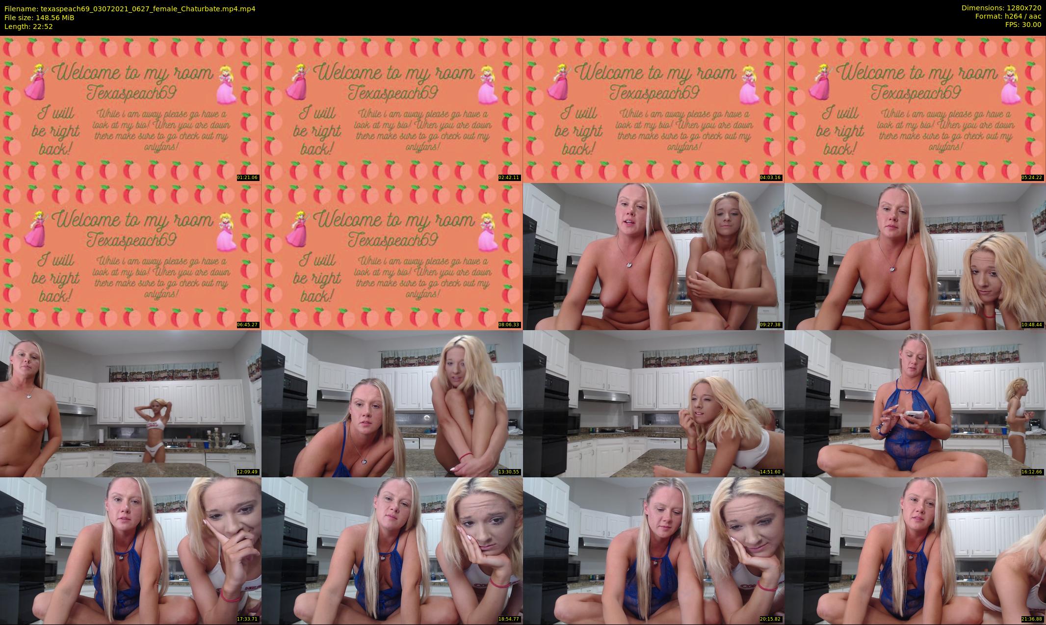 texaspeach69 — 23 minute Chaturbate female cam show recording, 720p, Jul 3, 2021