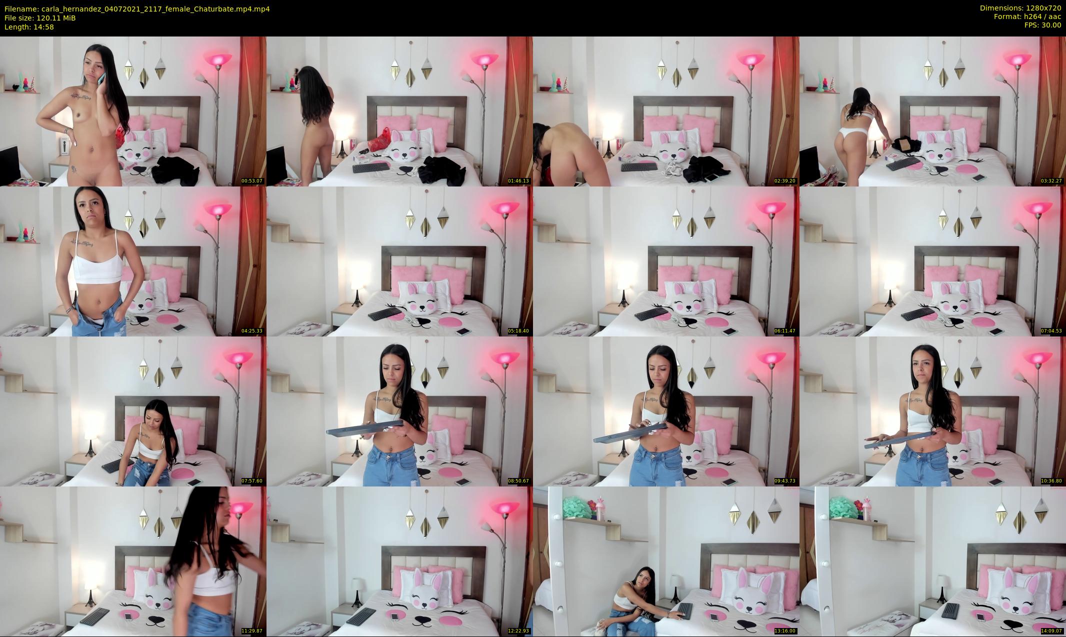 carla_hernandez — 15 minute Chaturbate female cam show recording, 720p, Jul 4, 2021