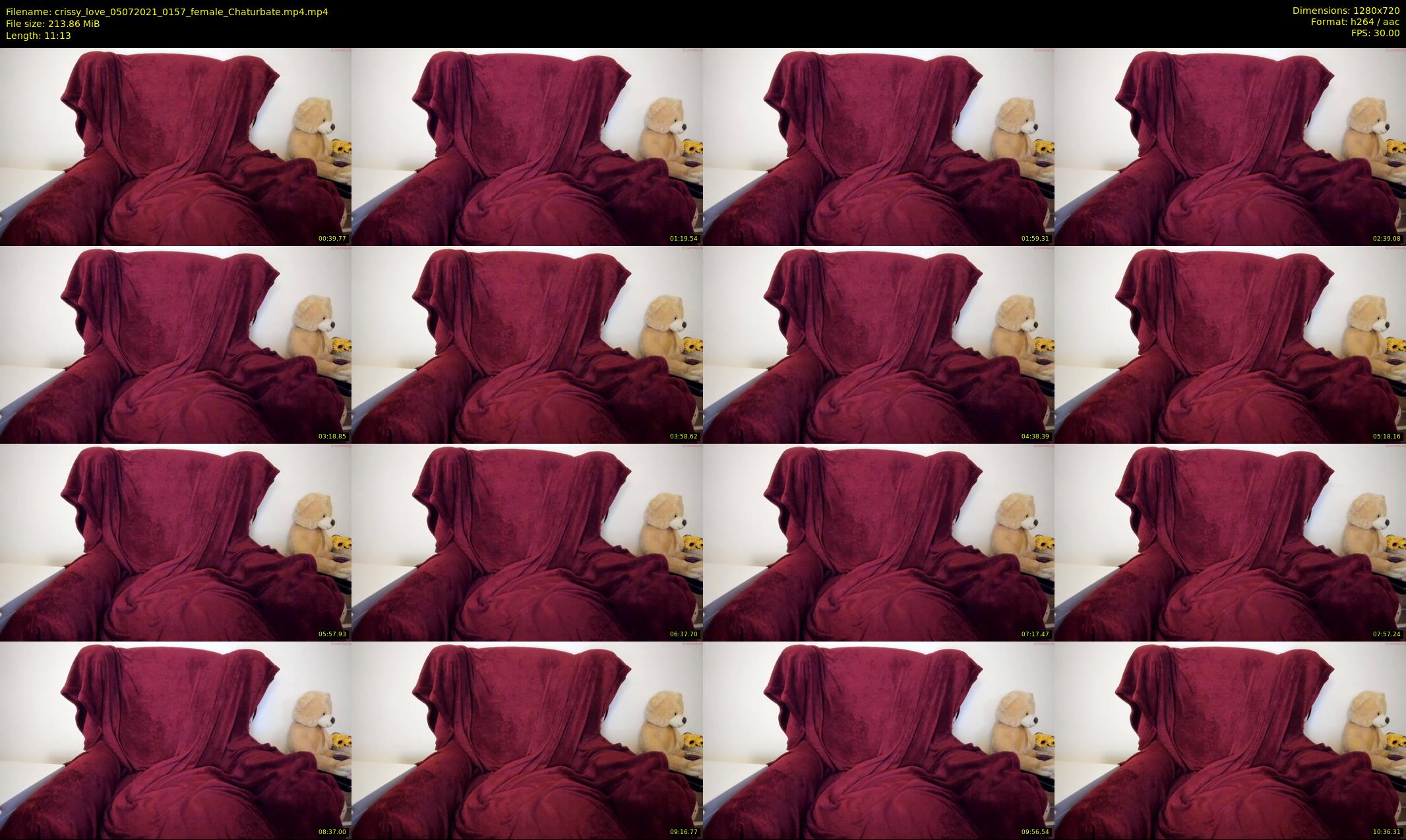crissy_love — 12 minute Chaturbate female cam show recording, 720p, Jul 5, 2021