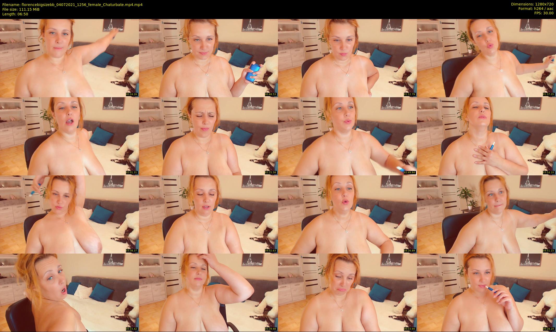 florencebigsizebb — 7 minute Chaturbate female cam show recording, 720p, Jul 4, 2021