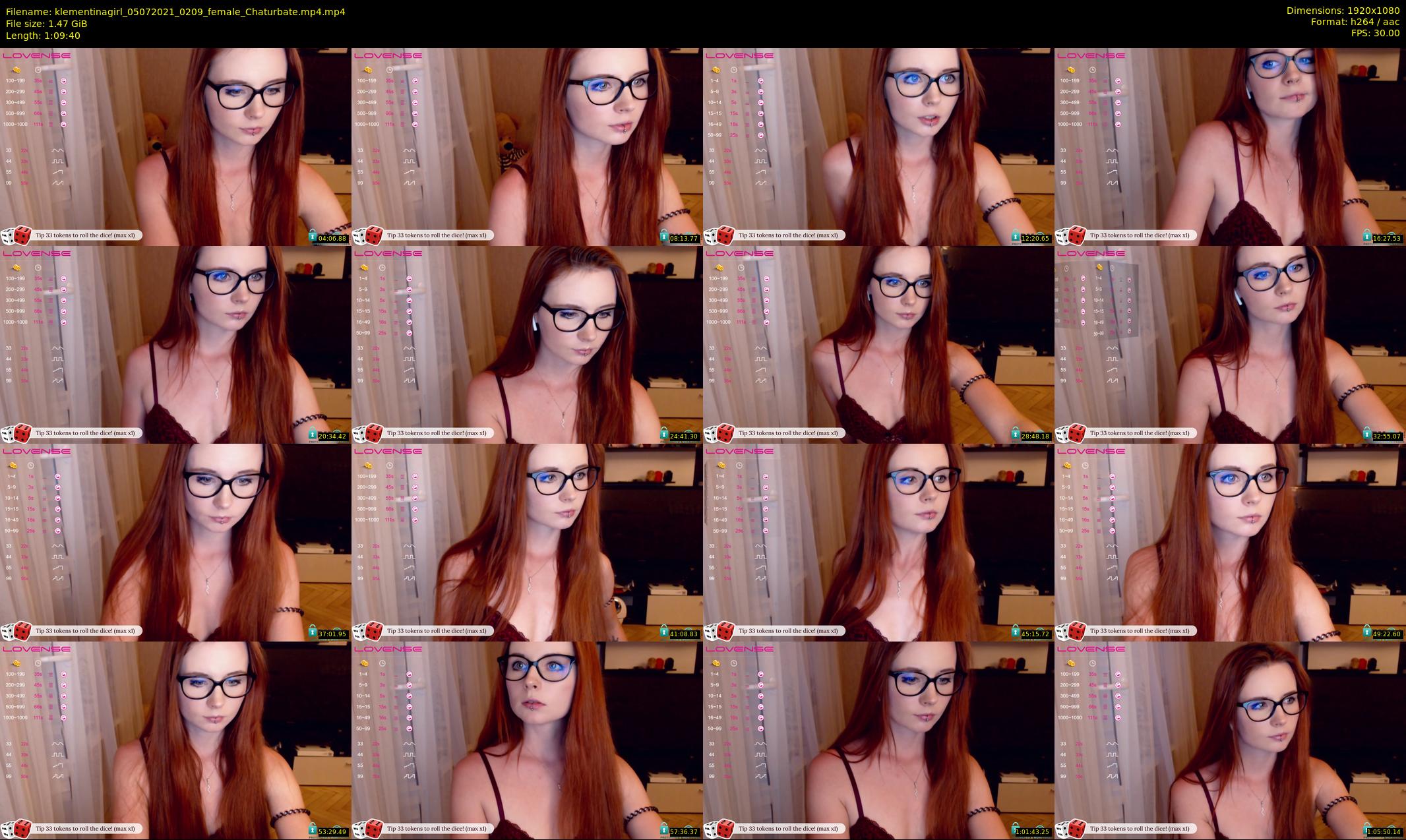 klementinagirl — 70 minute Chaturbate female cam show recording, 1080p, Jul 5, 2021
