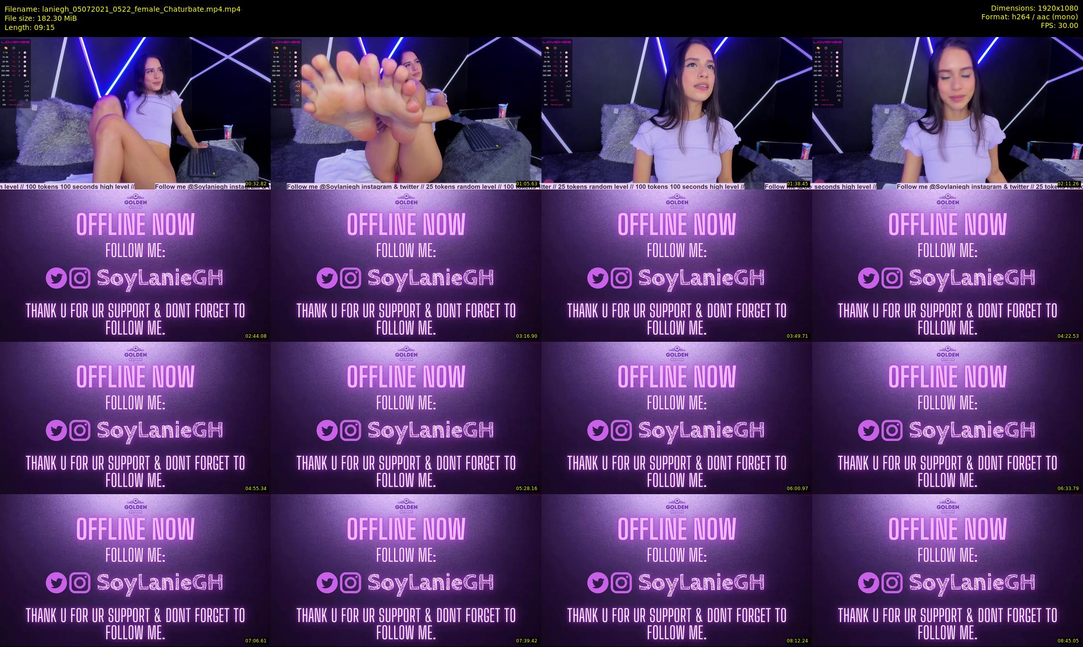 laniegh — 10 minute Chaturbate female cam show recording, 1080p, Jul 5, 2021