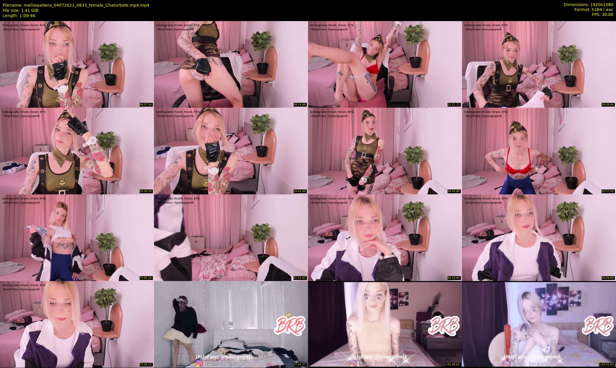 melissaallens — 70 minute Chaturbate female cam show recording, 1080p, Jul 4, 2021