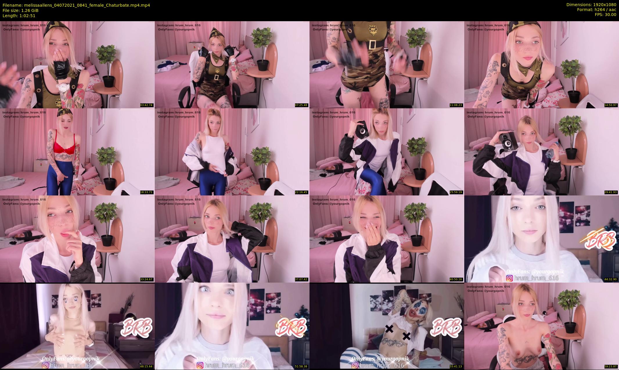 melissaallens — 63 minute Chaturbate female cam show recording, 1080p, Jul 4, 2021